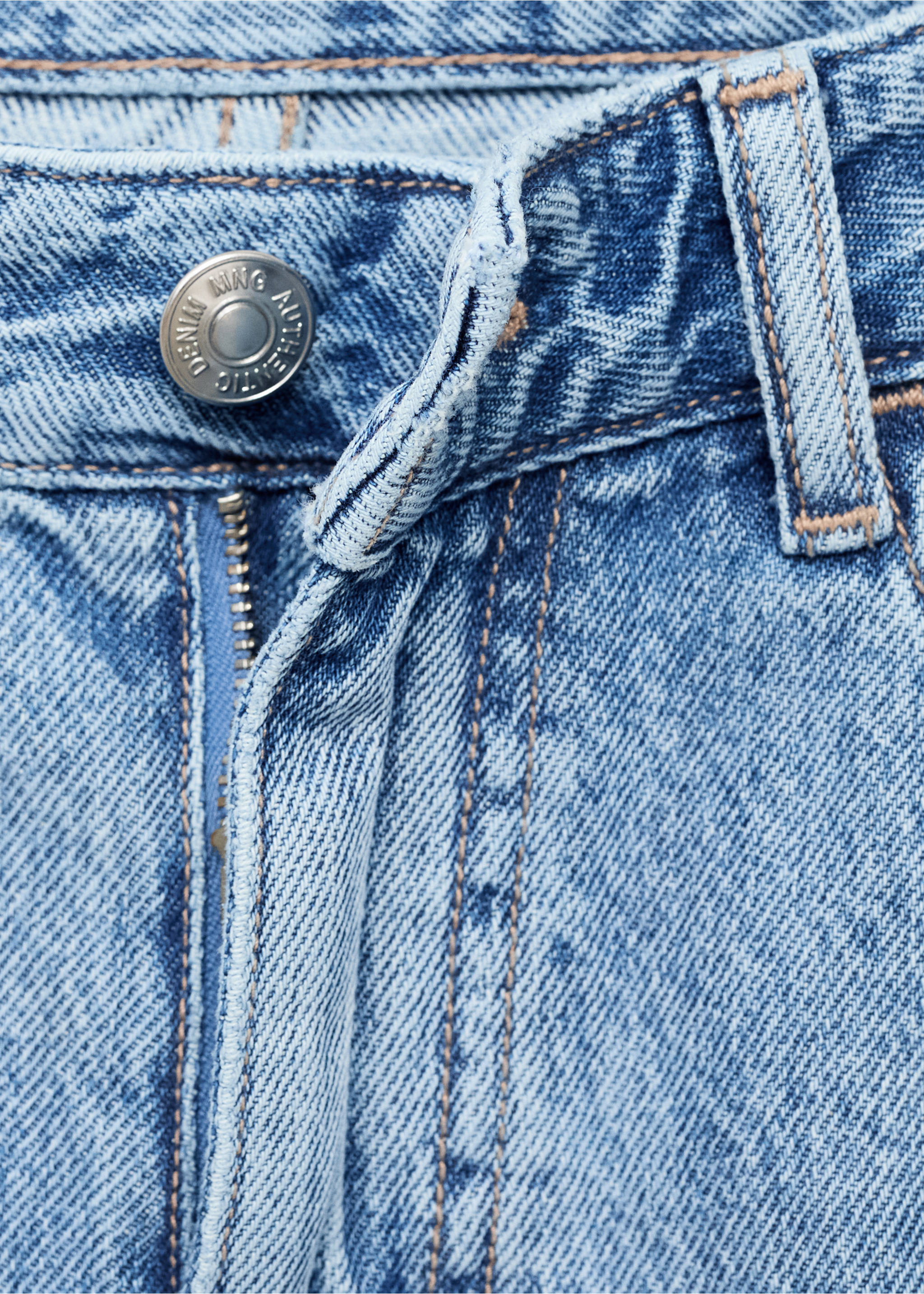 Mid-rise balloon jeans - Details of the article 8, Medium Blue. Ref: 17068282-00.
