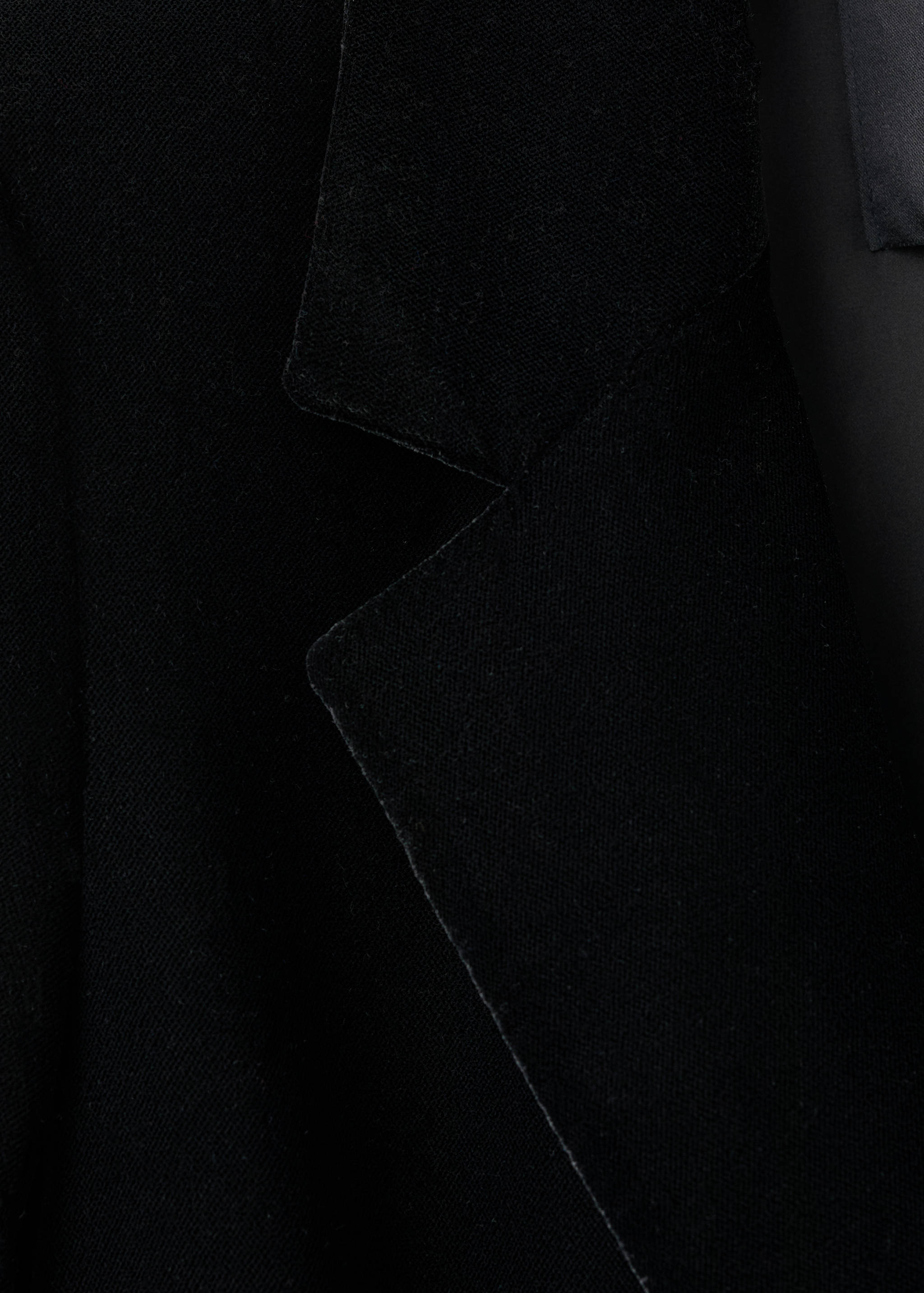 Double-breasted velvet jacket - Details of the article 0