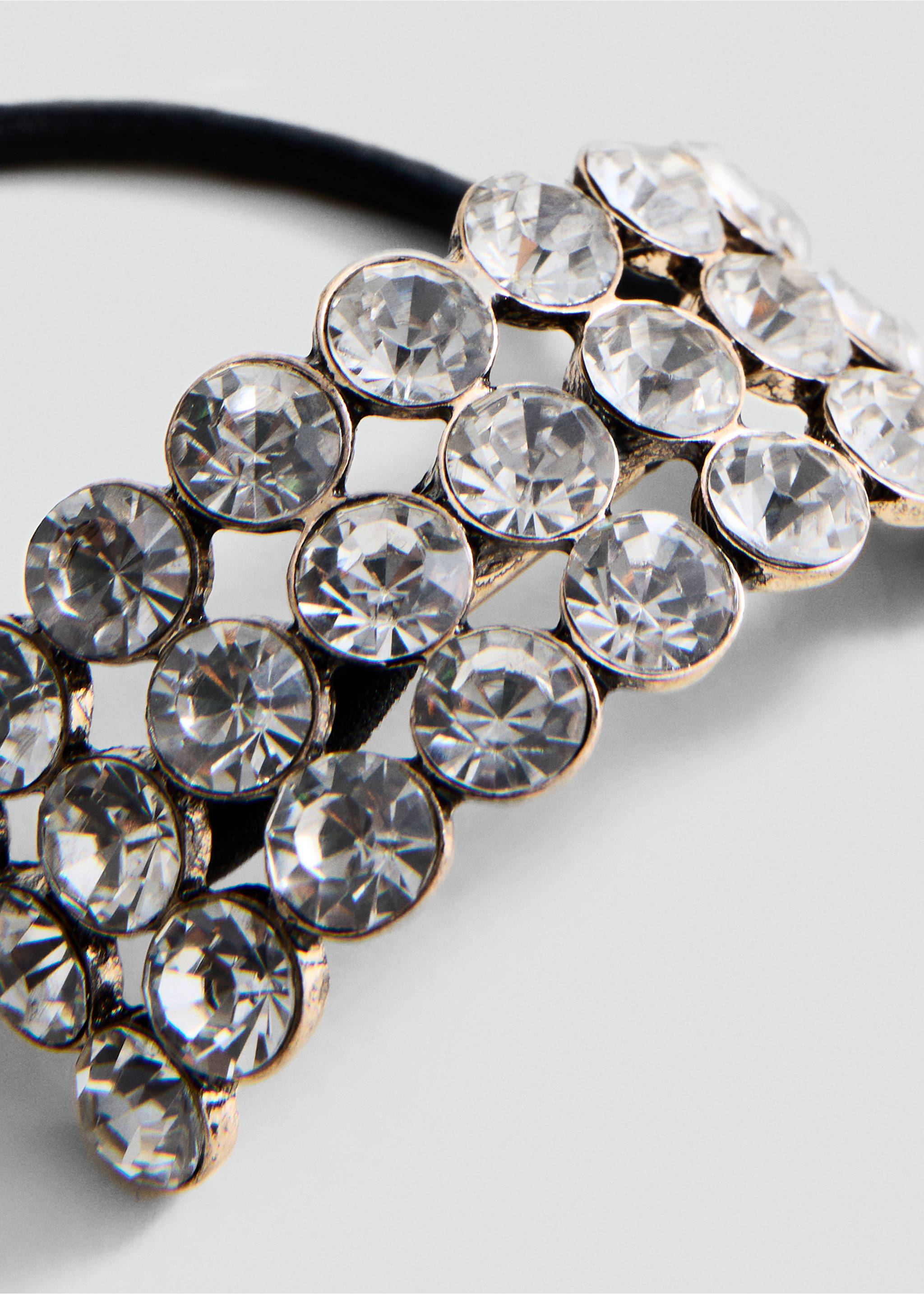 Crystal hair elastic - Medium plane, Silver. Ref: 17068289-00.