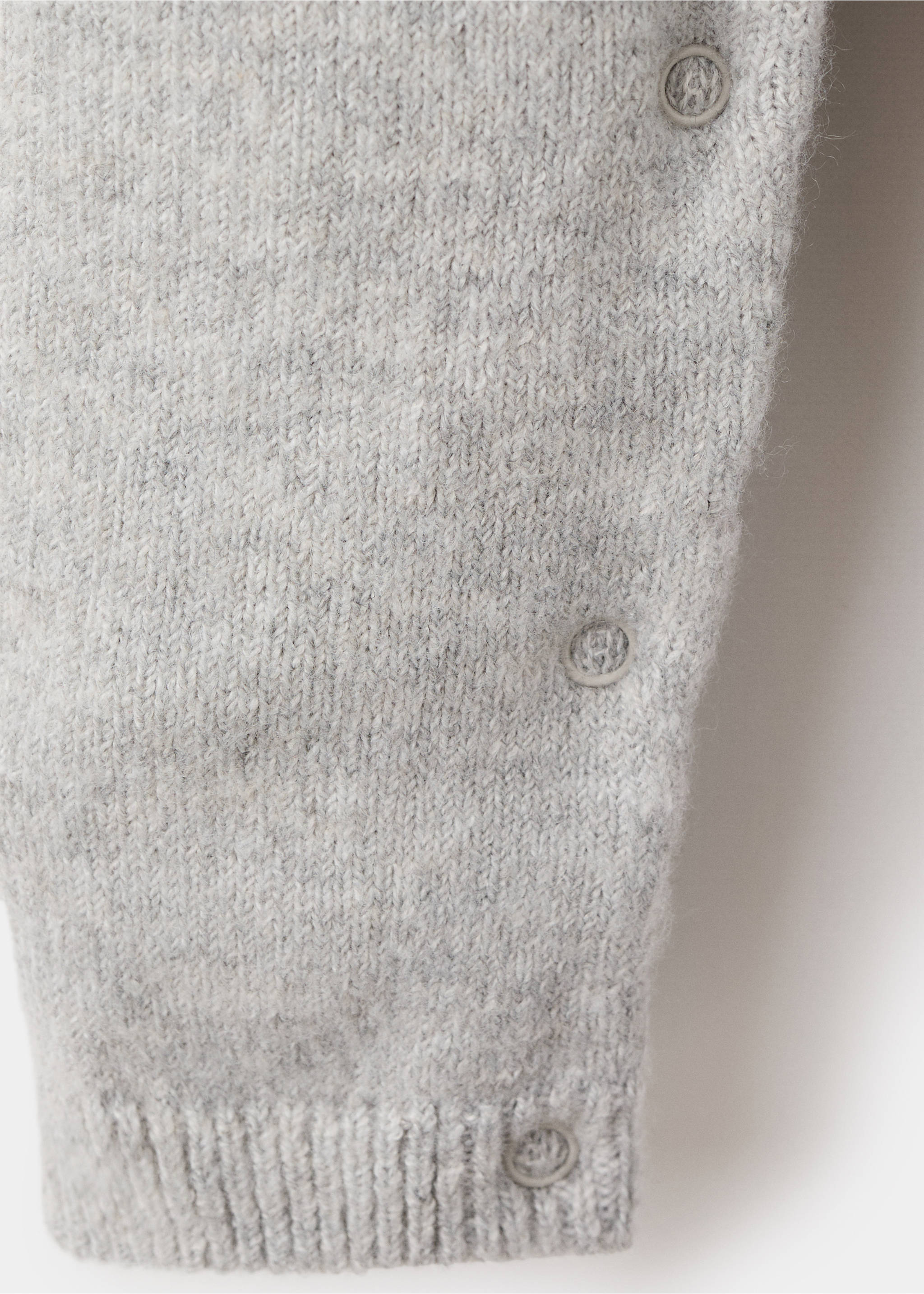 Dungarees with embroidered trim - Details of the article 0, Medium Heather Grey. Ref: 17068633-00.