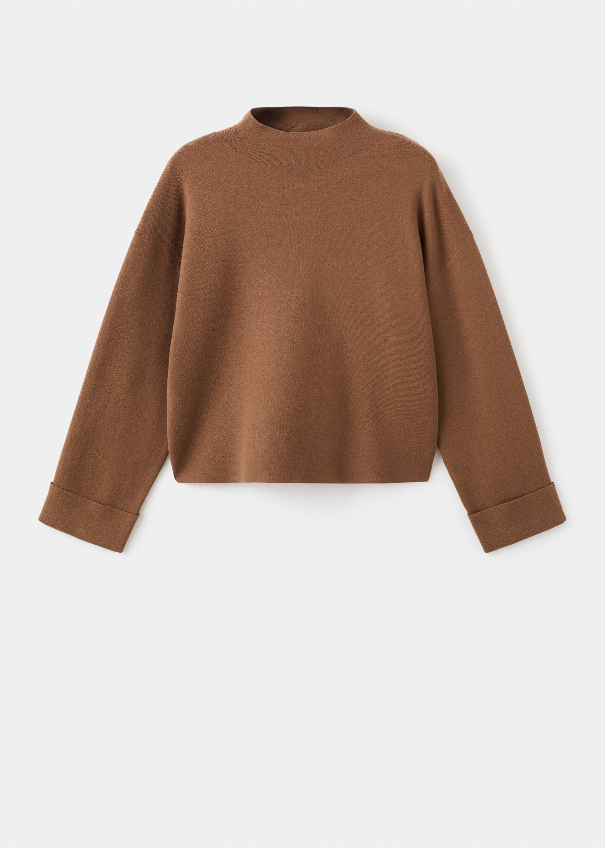 High collar sweater - Article without model, Caramel. Ref: 17068639-00.