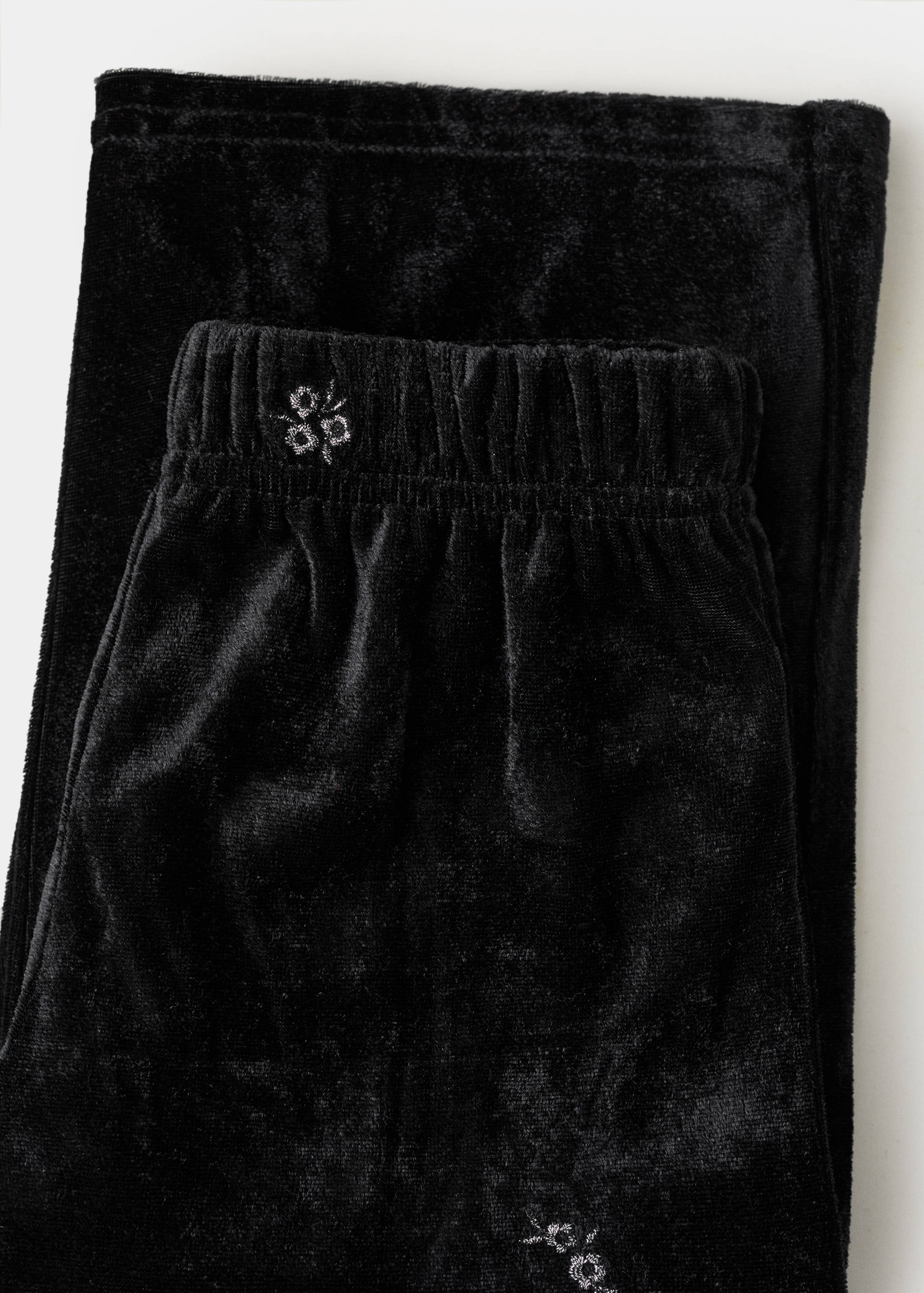 Embroidered velvet trousers - Baby girls | MANGO OUTLET USA