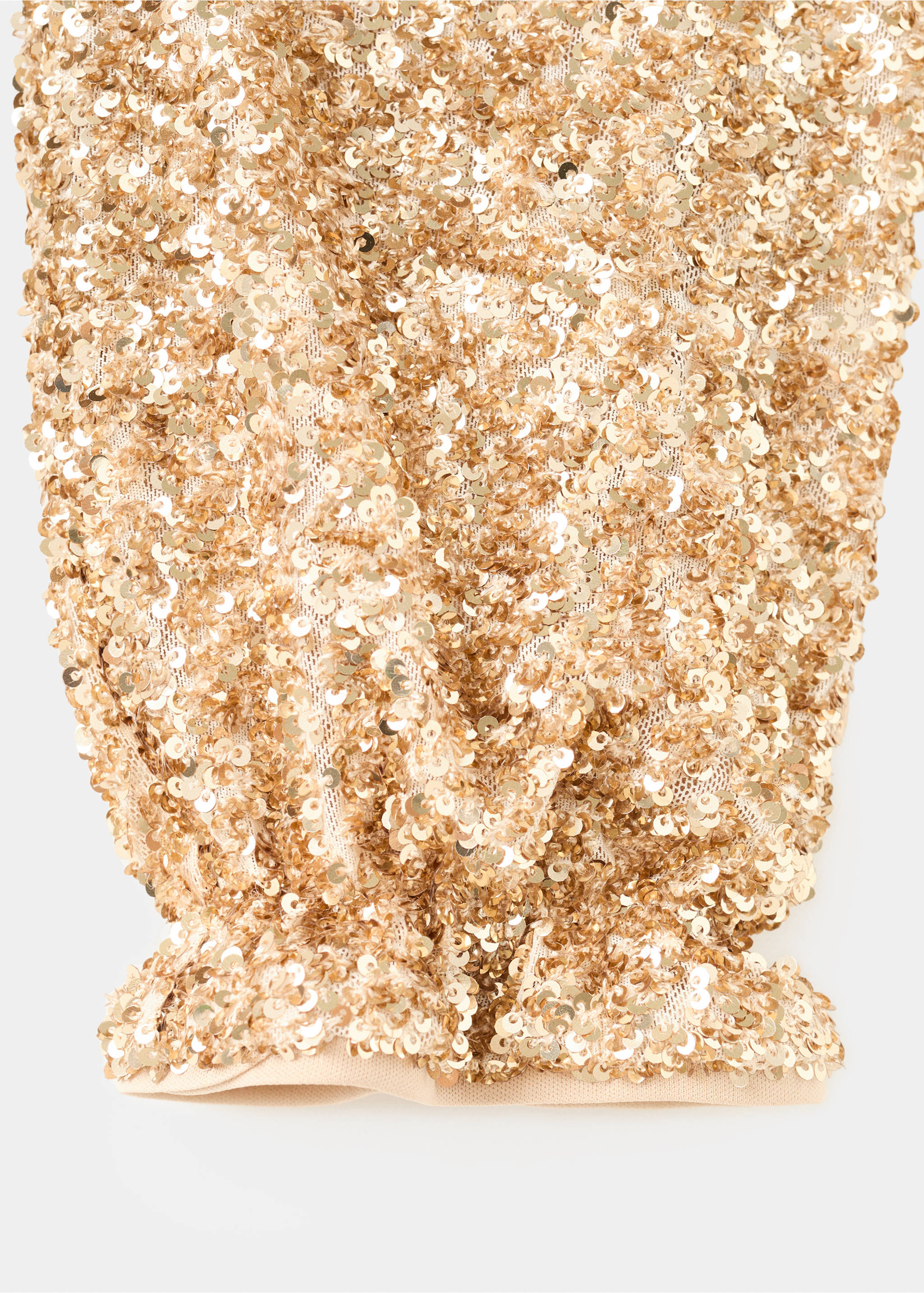 Bluse mit Paillettenbesatz - Detail des Artikels 0, Gold. Ref: 17069097-00.