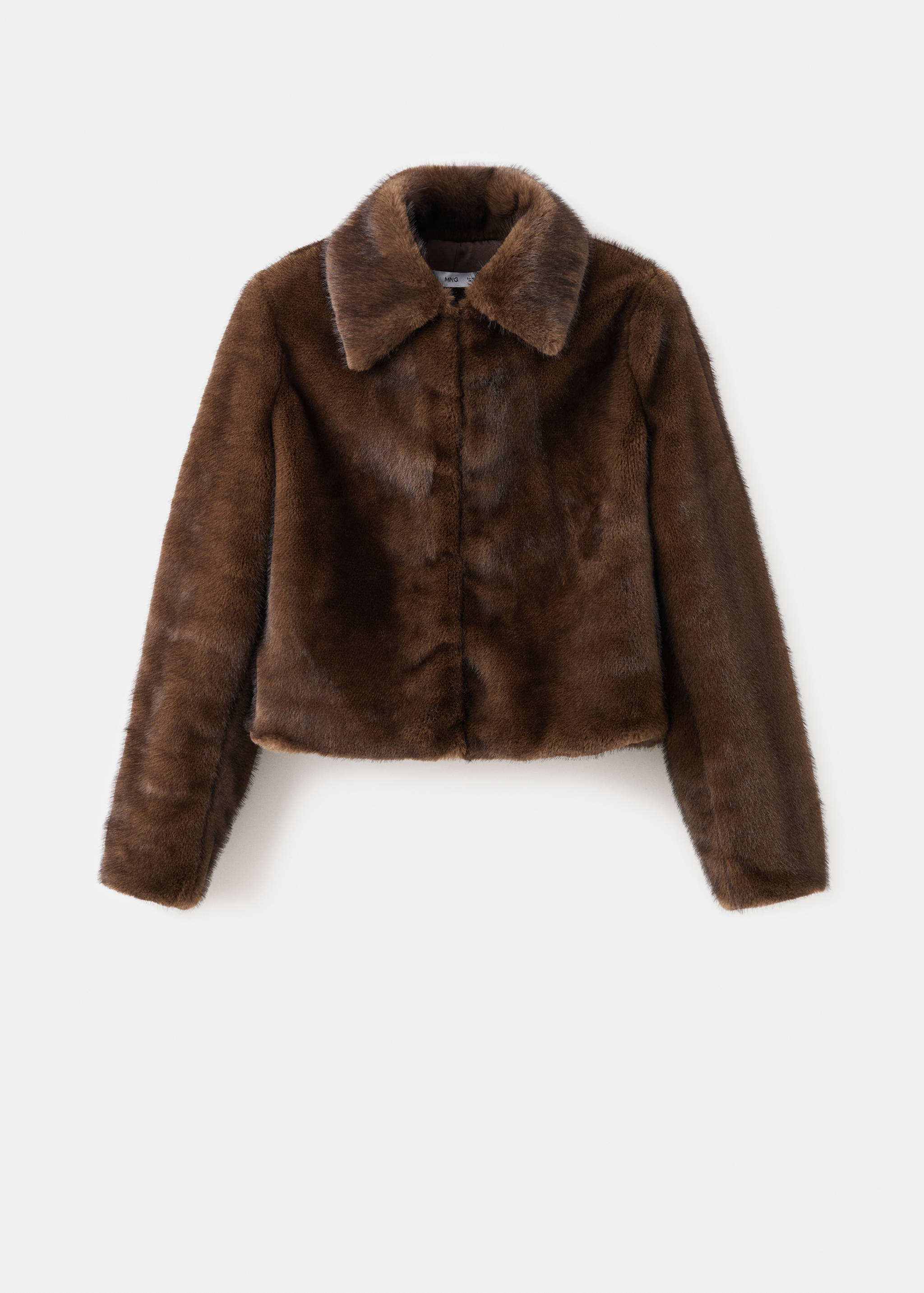 Chaqueta efecto pelo solapas - Artículo sin modelo