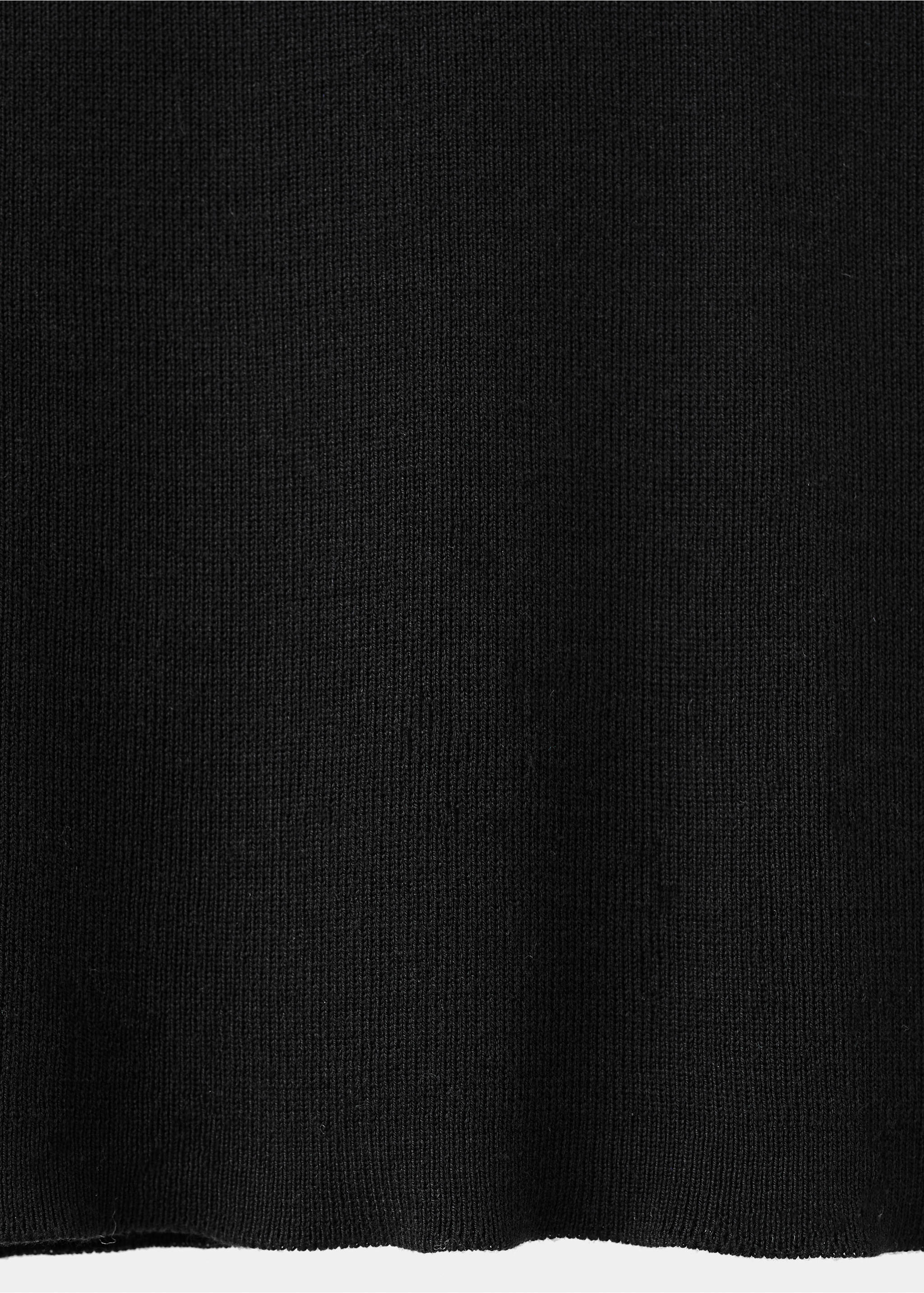 Knitted top with metallic flower - Details of the article 0, Black. Ref: 17069114-00.