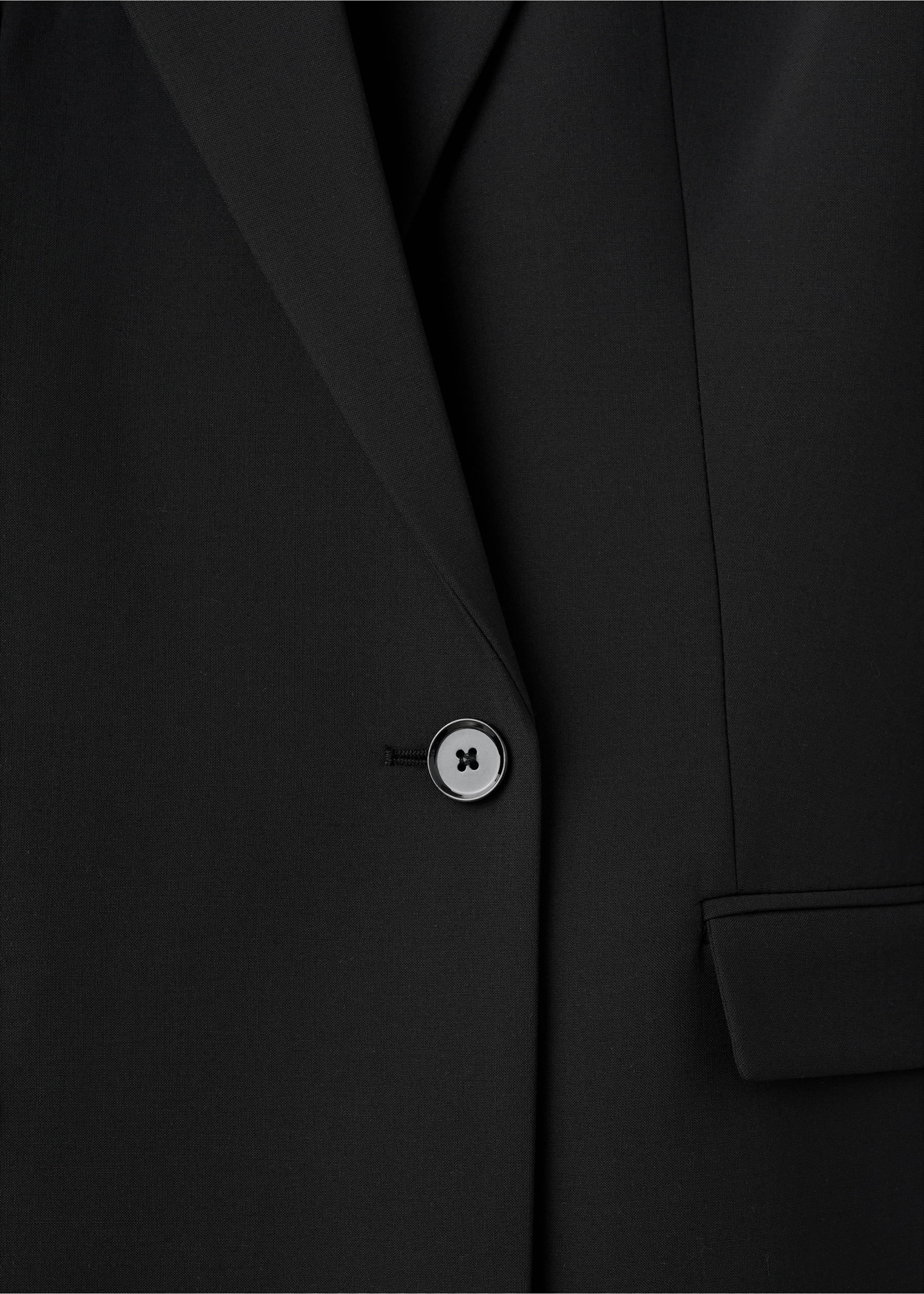 Wool-blend blazer dress - Details of the article 0, Black. Ref: 17069120-00.
