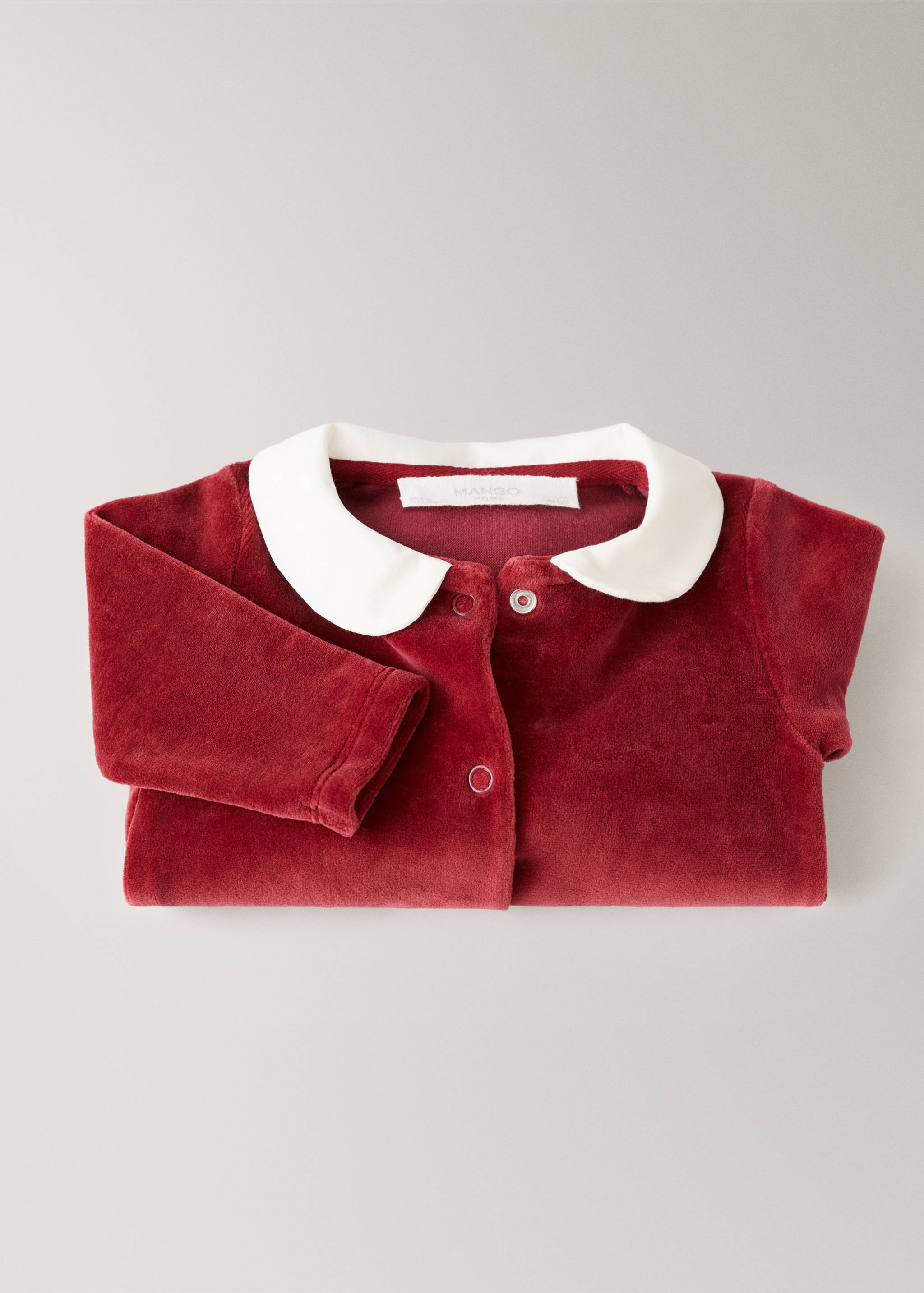 Pyjama de Noël pour bébé en coton velours - Détail de l'article 1, Rouge. Ref: 17069121-00.
