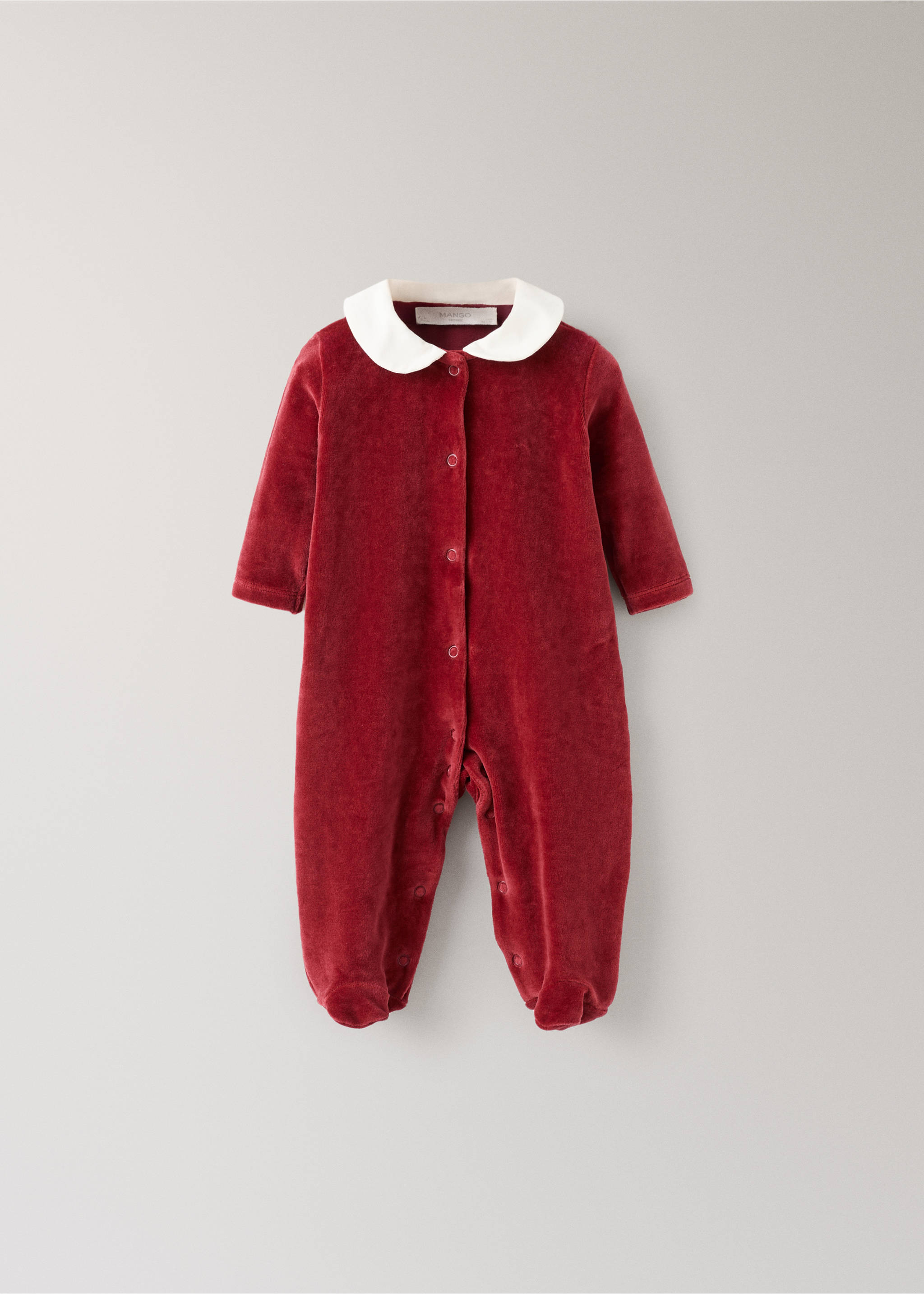 Pyjama de Noël pour bébé en coton velours - Article sans modèle, Rouge. Ref: 17069121-00.