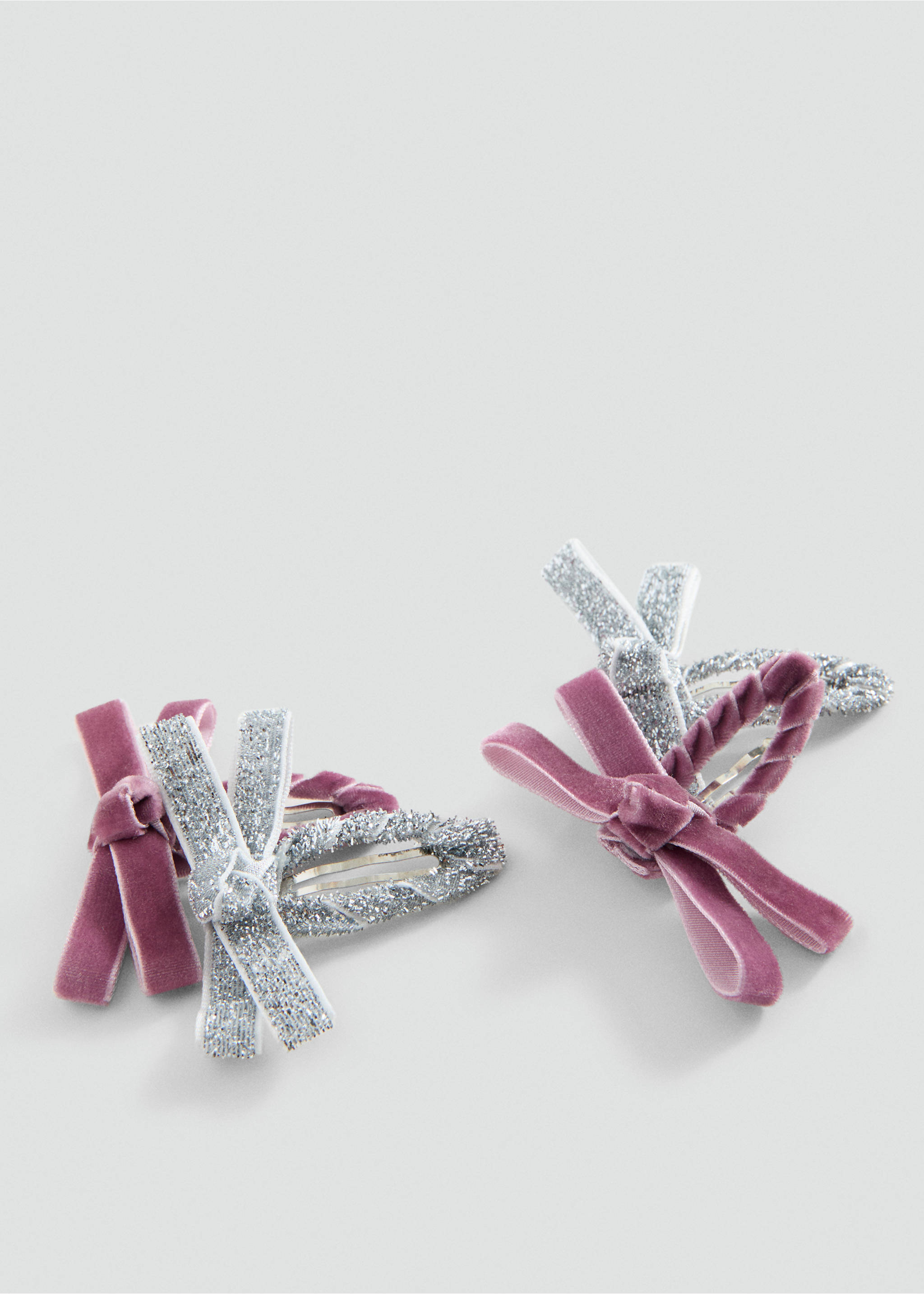 4 pack bow hairclips - Medium plane, Silver. Ref: 17069210-00.