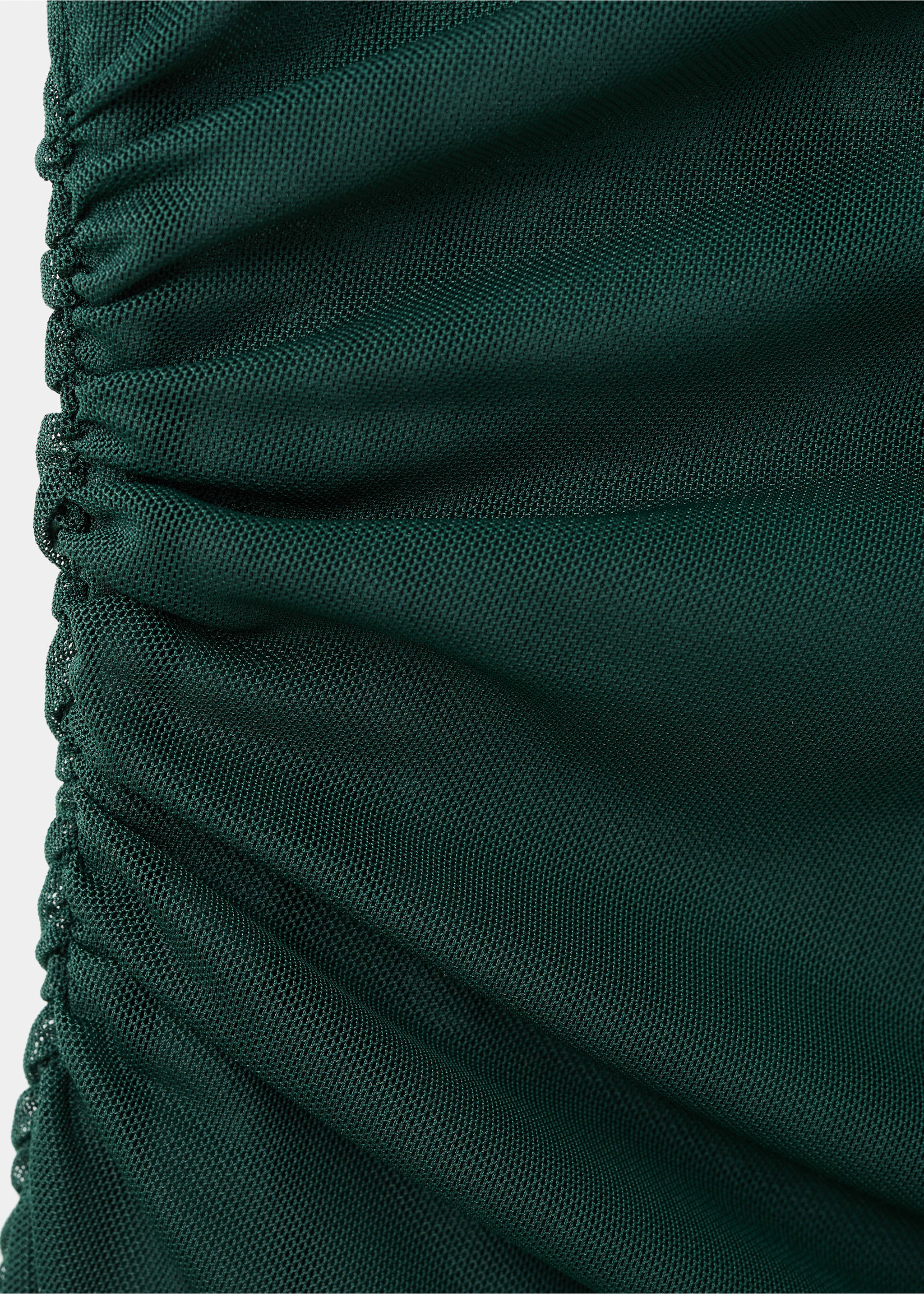 Semi-transparent top with asymmetrical neckline - Details of the article 0, Green. Ref: 17069212-00.