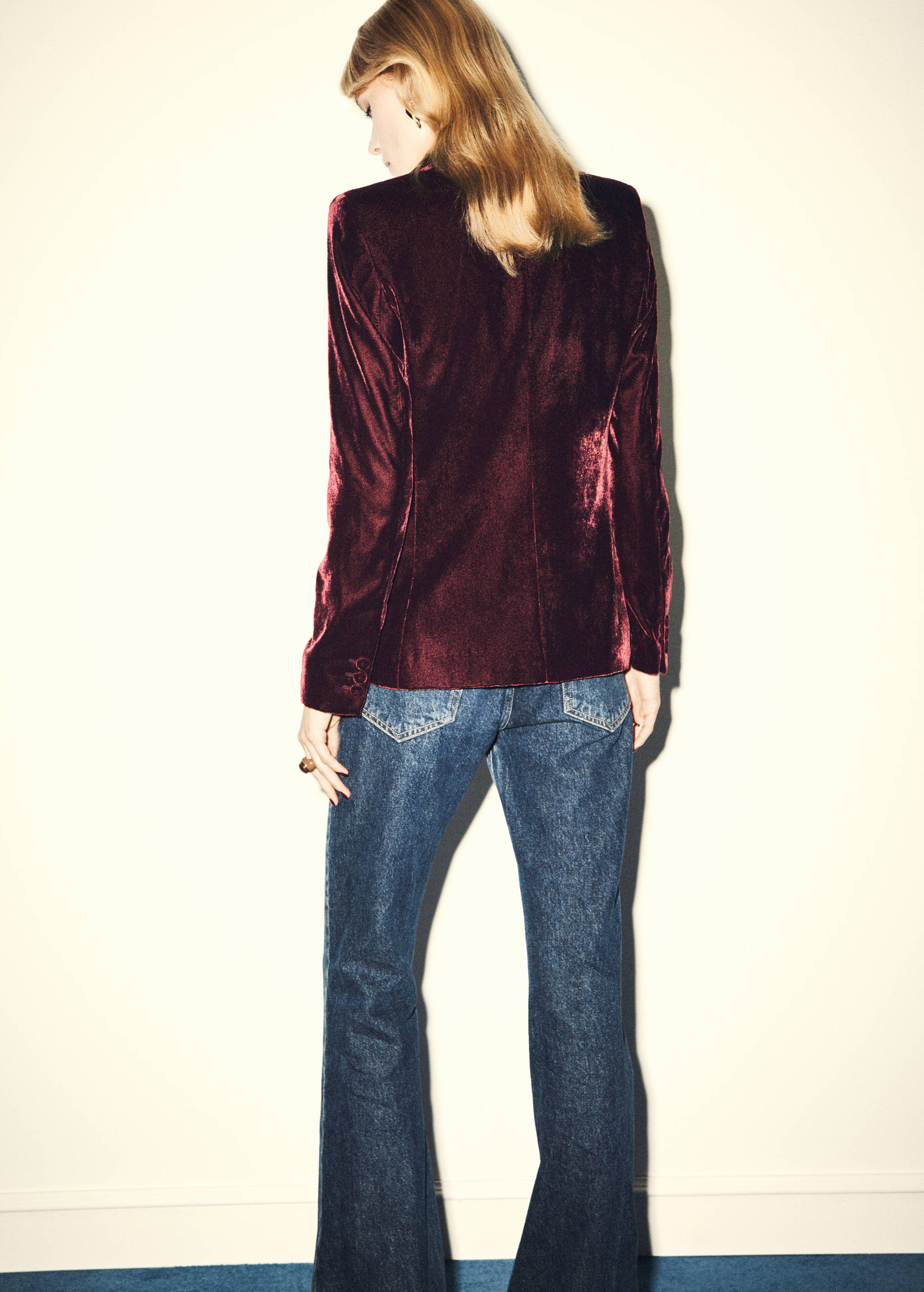 Structured velvet blazer - Reverse of the article