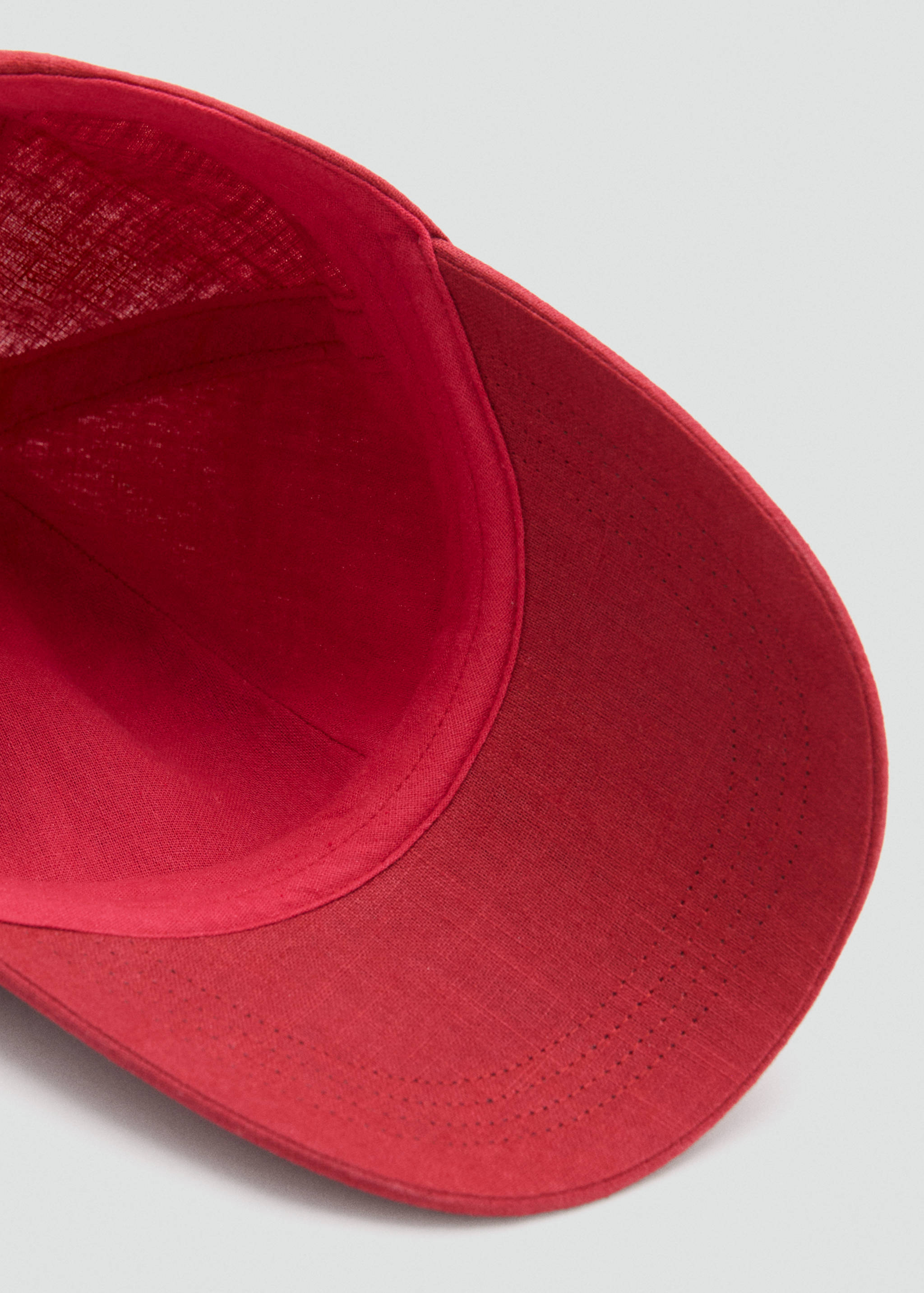 Casquette en lin mélangé avec message brodé - Détail de l'article 2