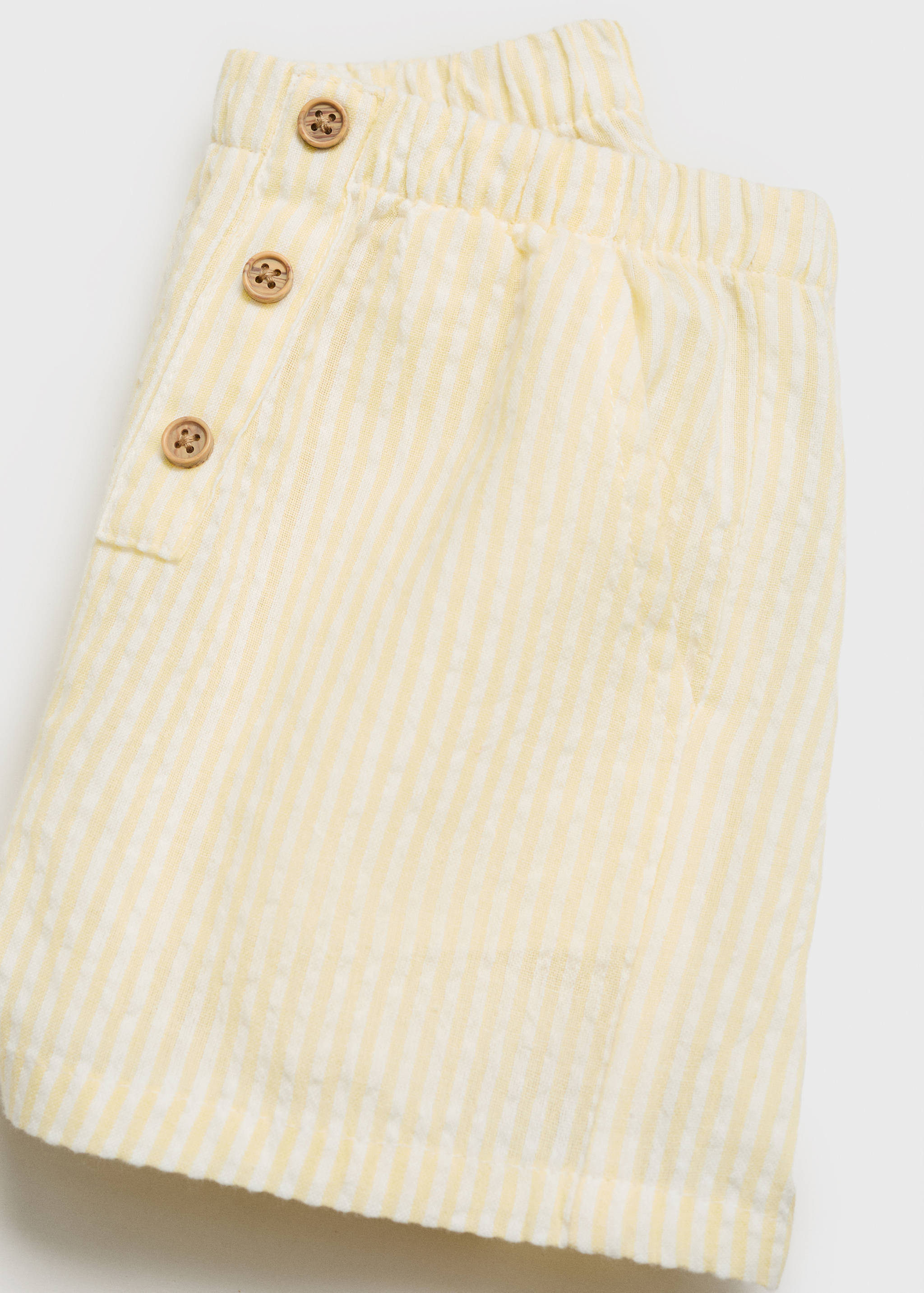 Striped textured shorts - Details of the article 0