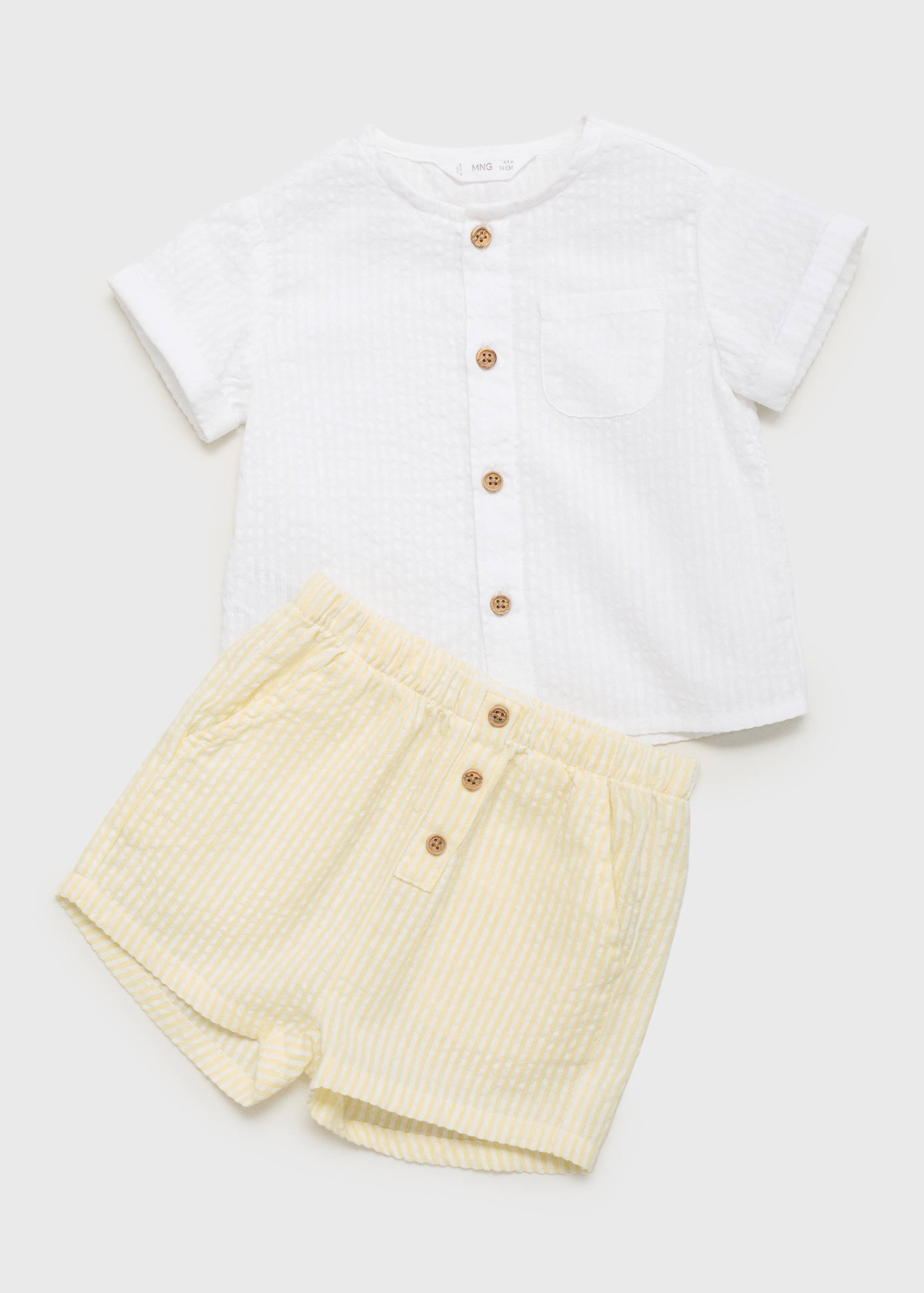 Striped textured shorts - Article without model