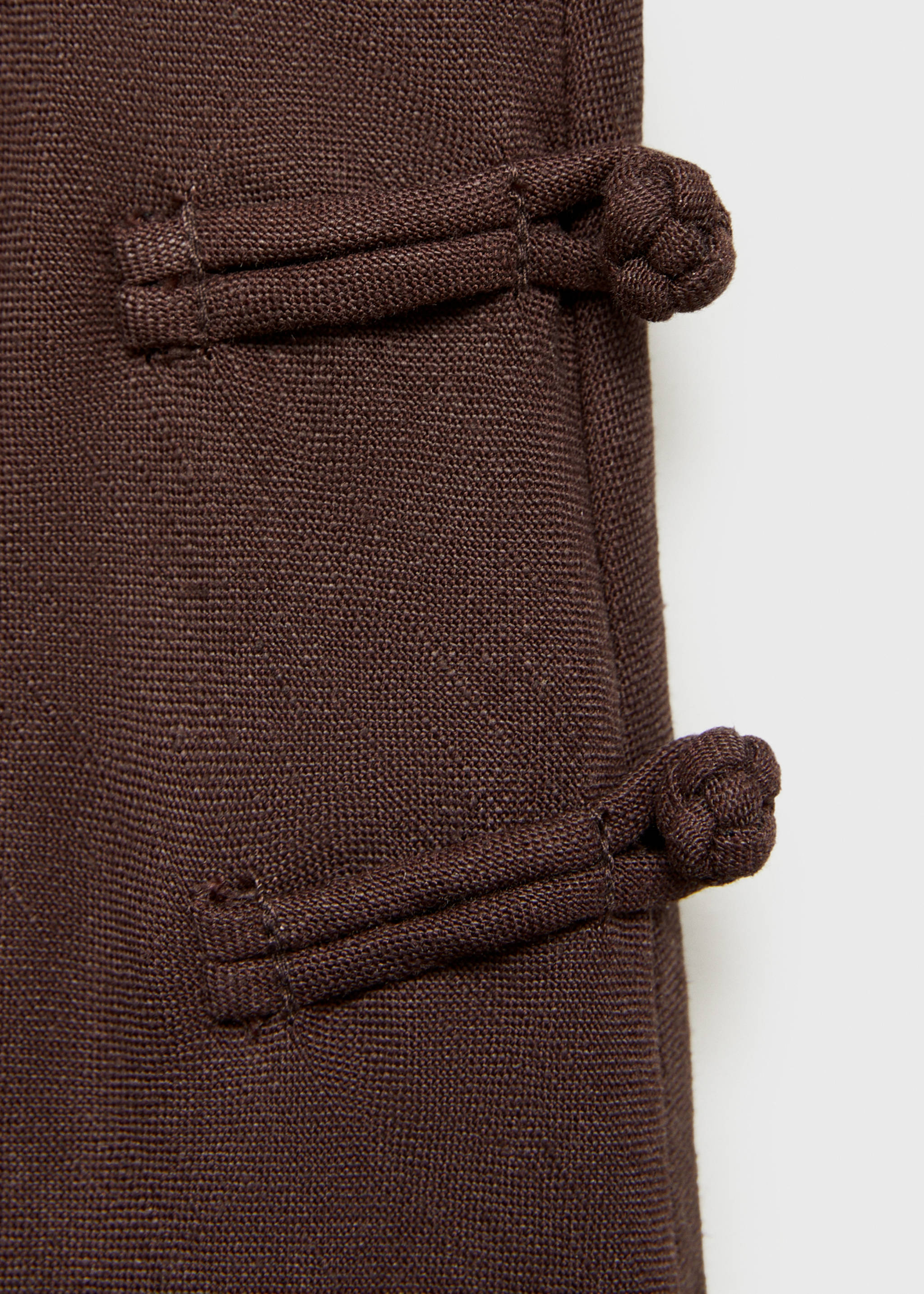 Linen-blend straight skirt - Details of the article 8