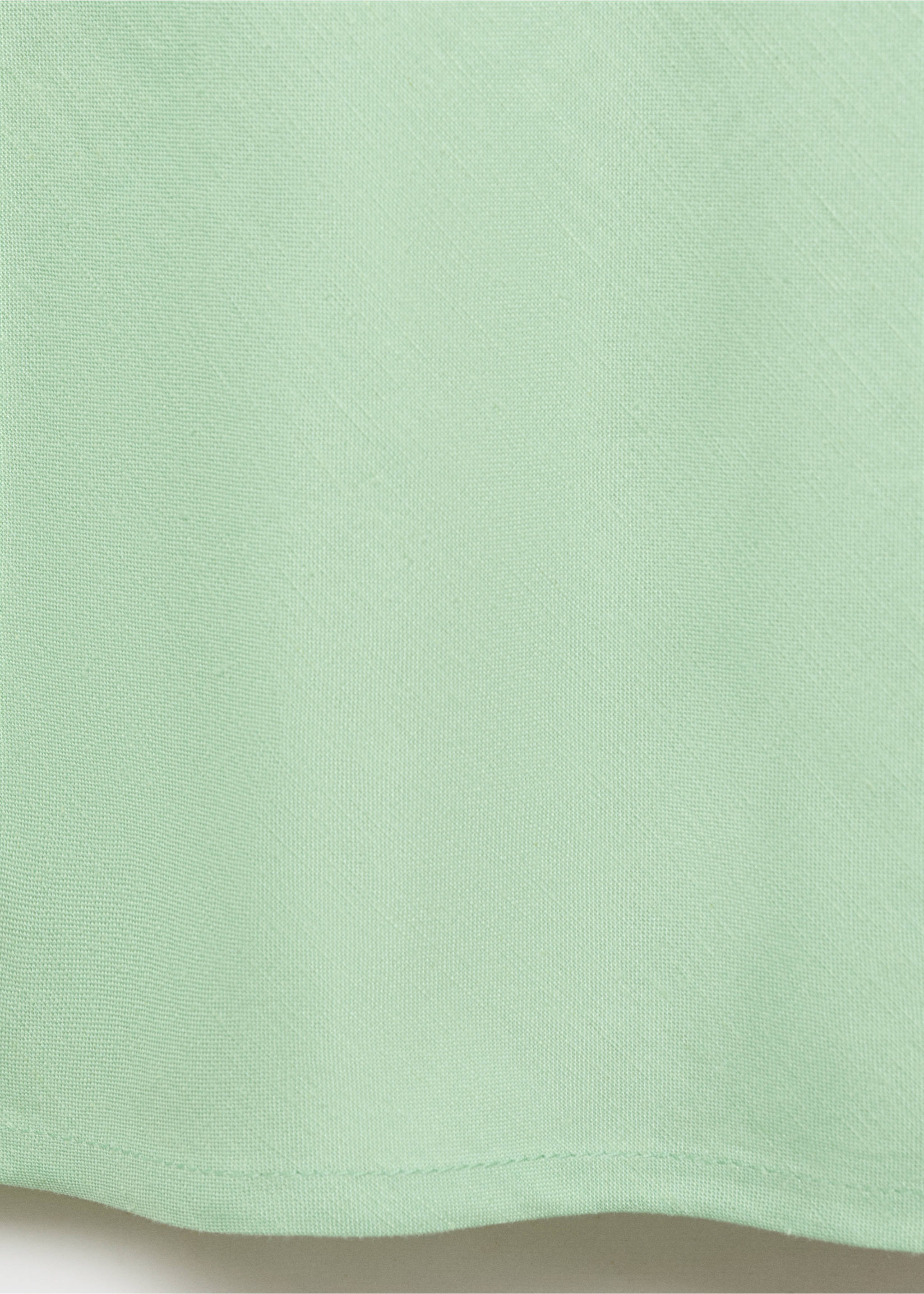 Linen-blend straight skirt - Details of the article 0, Pastel Green. Ref: 17071141-00.