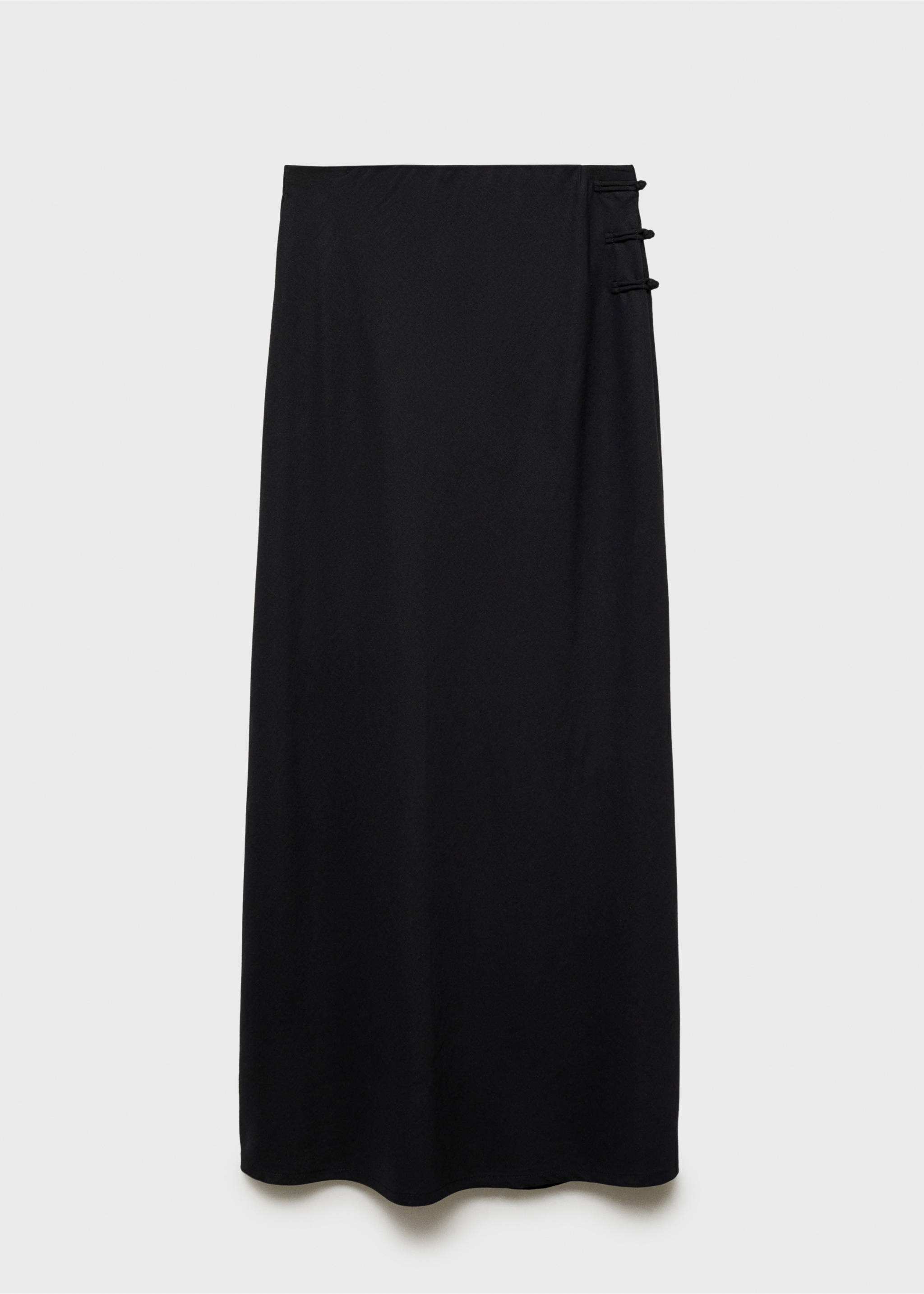 Gerader Rock aus Leinenmischung - Artikel ohne Model, Schwarz. Ref: 17071141-00.