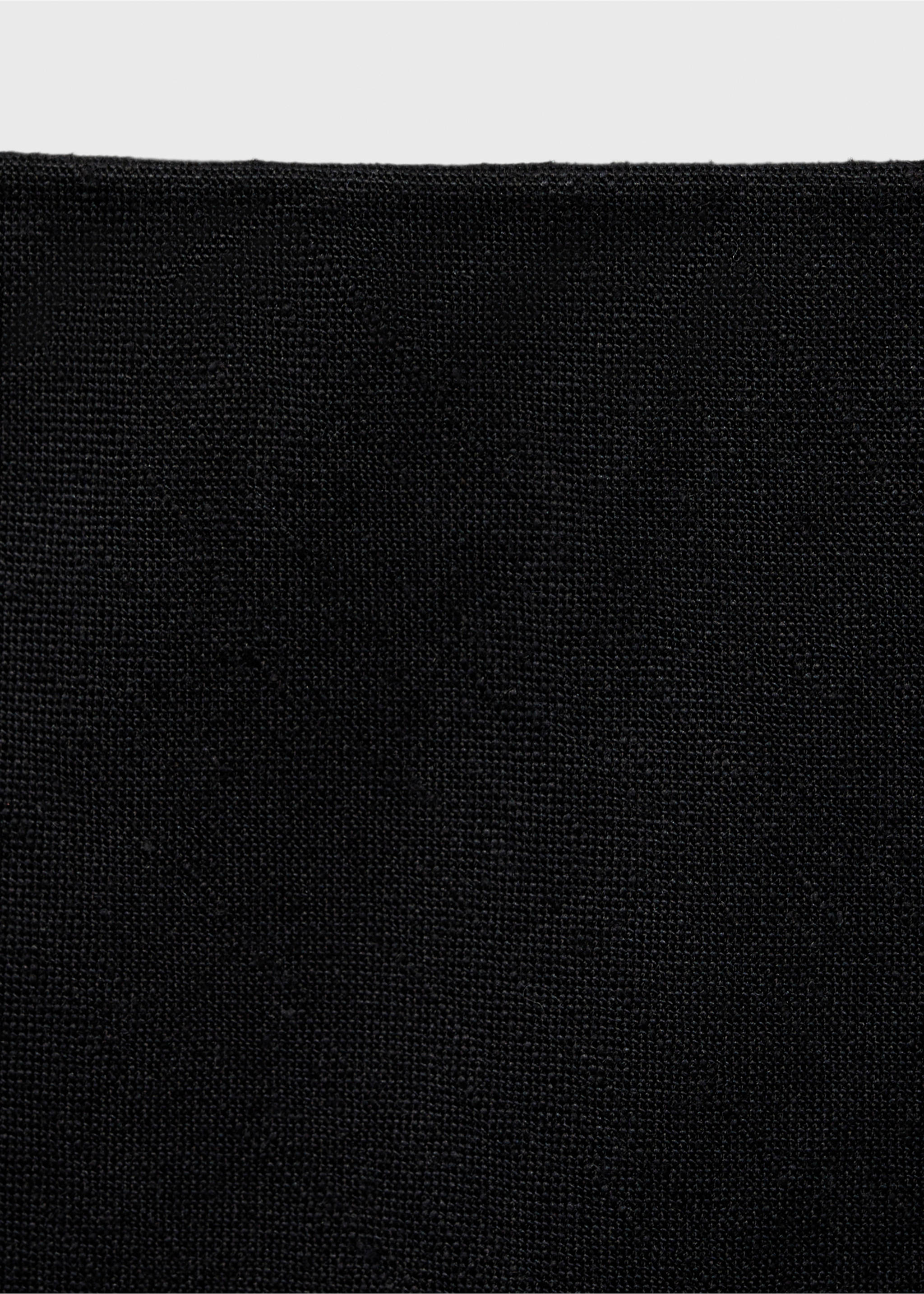 Gerader Rock aus Leinenmischung - Detail des Artikels 0, Schwarz. Ref: 17071141-00.