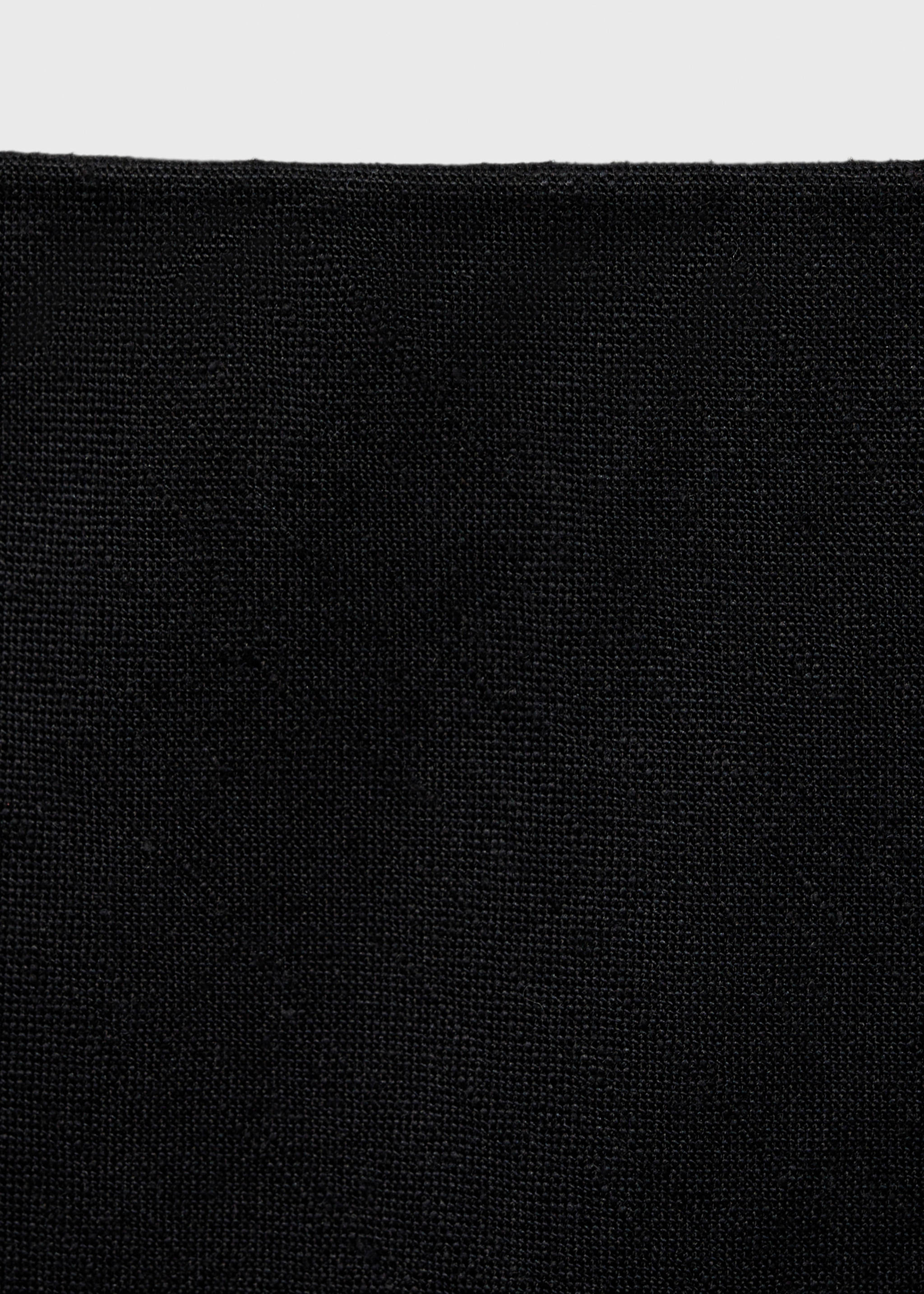 Linen-blend straight skirt - Details of the article 0