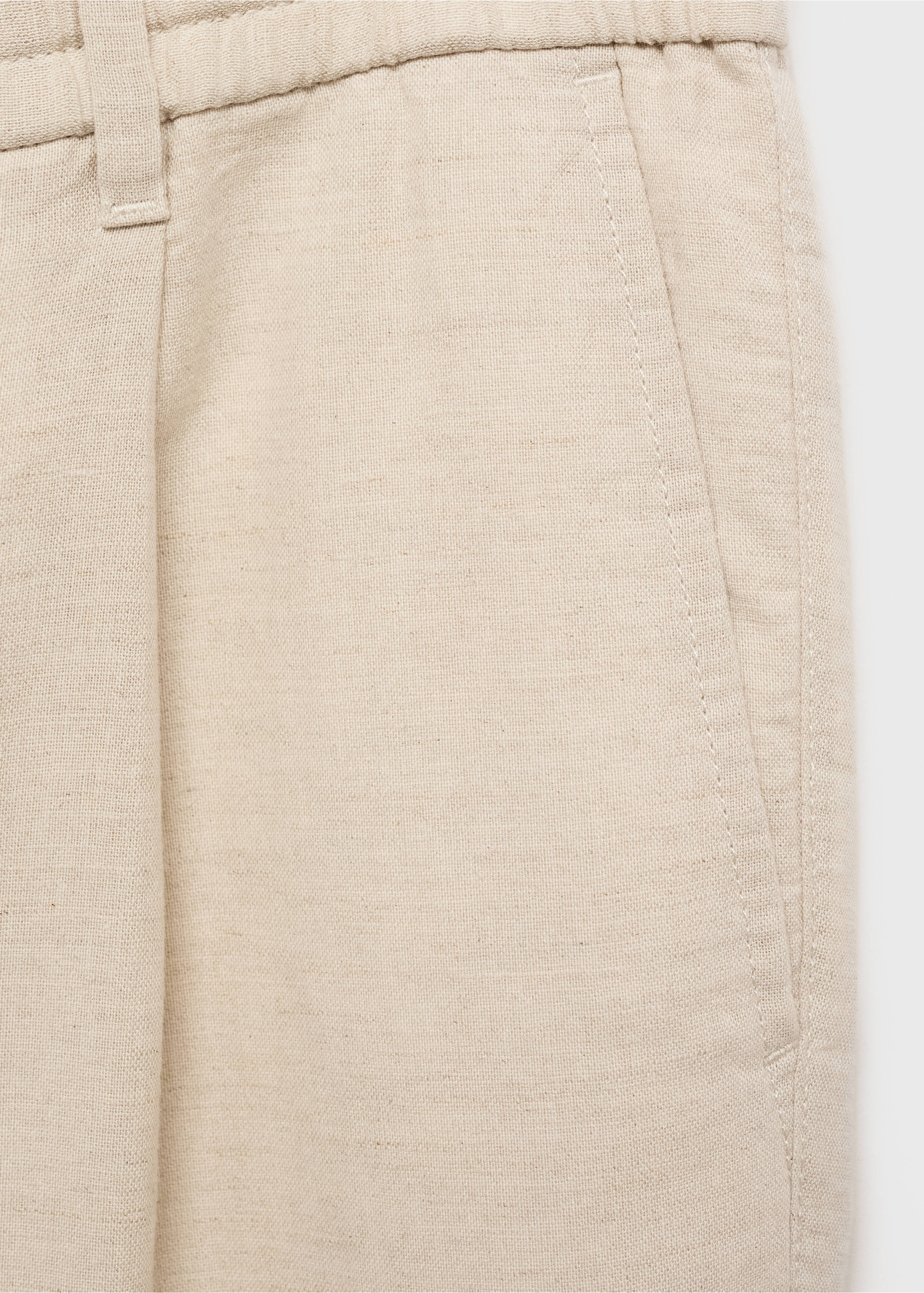 Pantalon slim fit lin cordon - Détail de l'article 0, Écru. Ref: 17071142-00.