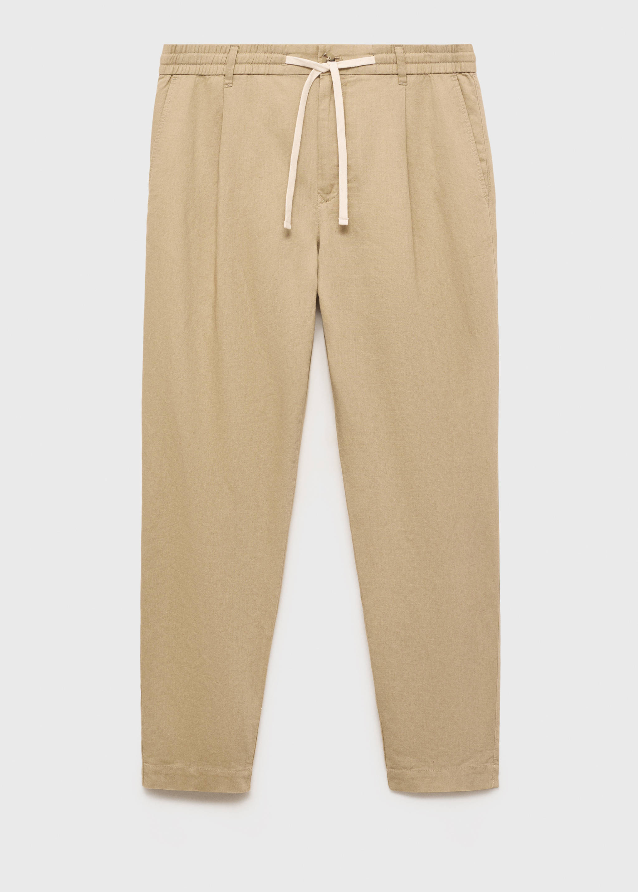 Linnen slim fit broek met koord - Artikel zonder model