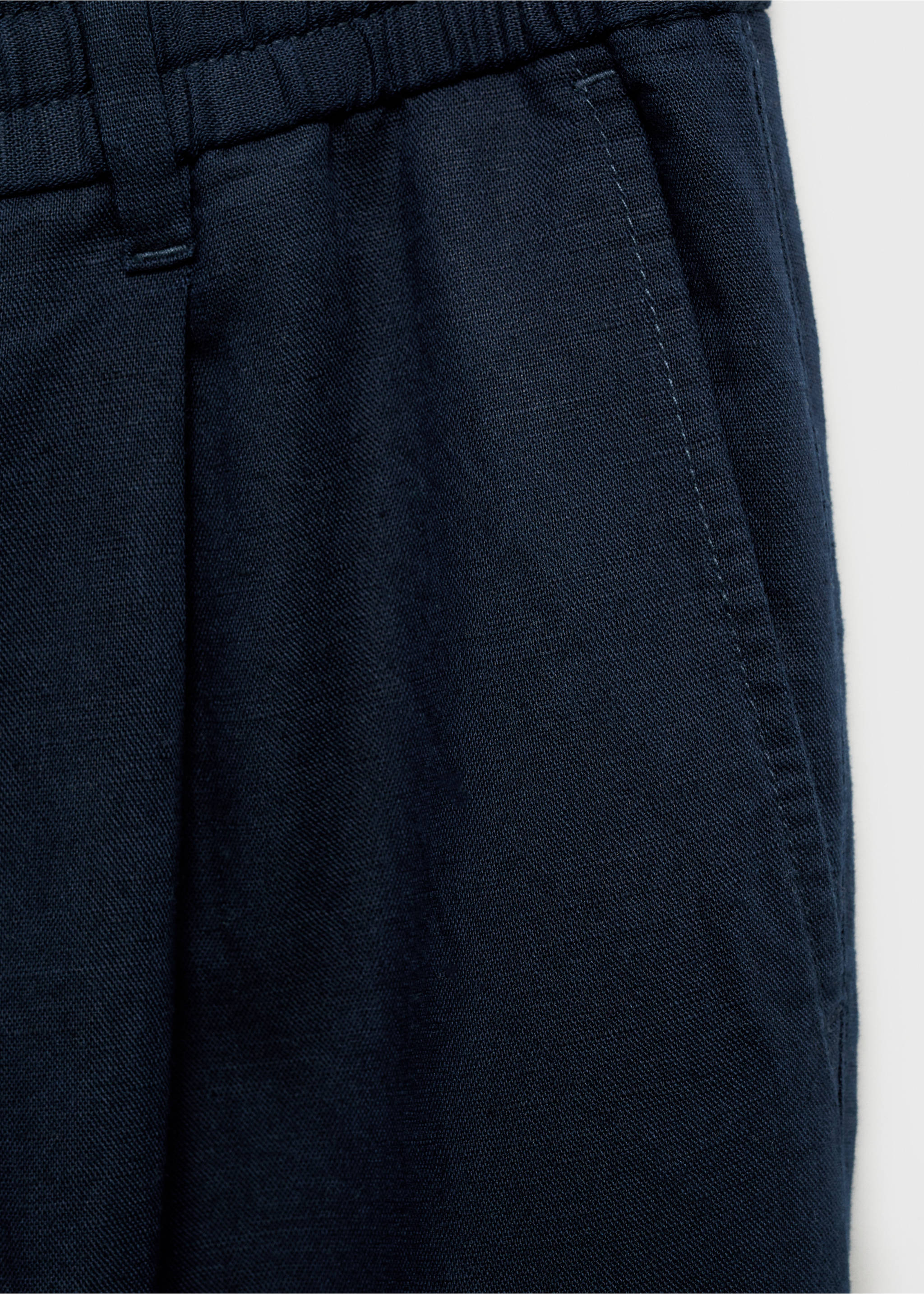 Slim-fit trousers with drawstring - Details of the article 0, Dark Navy. Ref: 17071142-00.