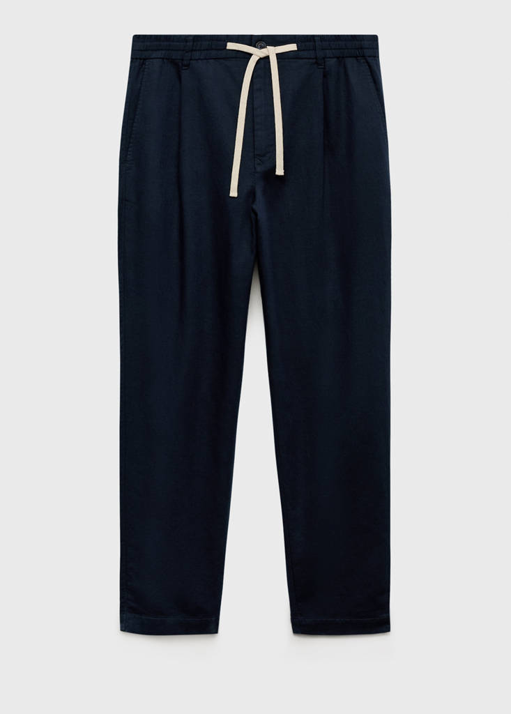 Slim-fit pants with drawstring - Men | MANGO OUTLET USA