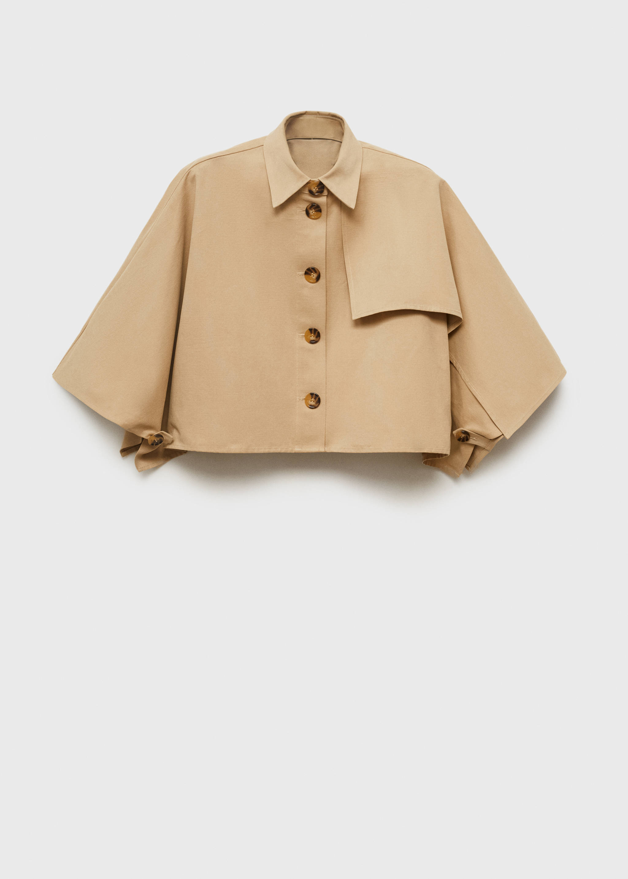 Cape-style cropped trench coat - Article without model