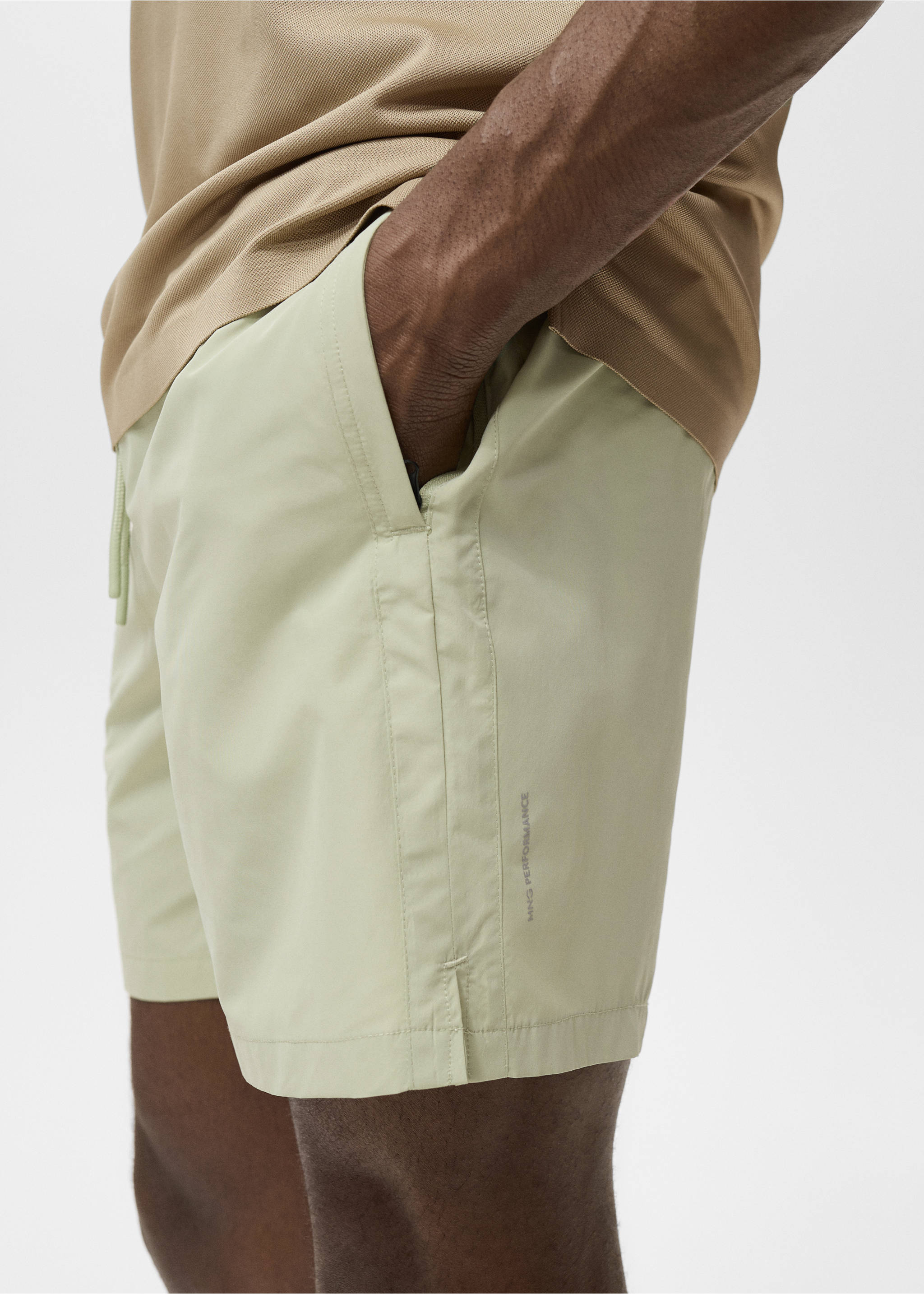 Swimsuit with zip pockets - Details of the article 1, Mint Green. Ref: 17071146-00.