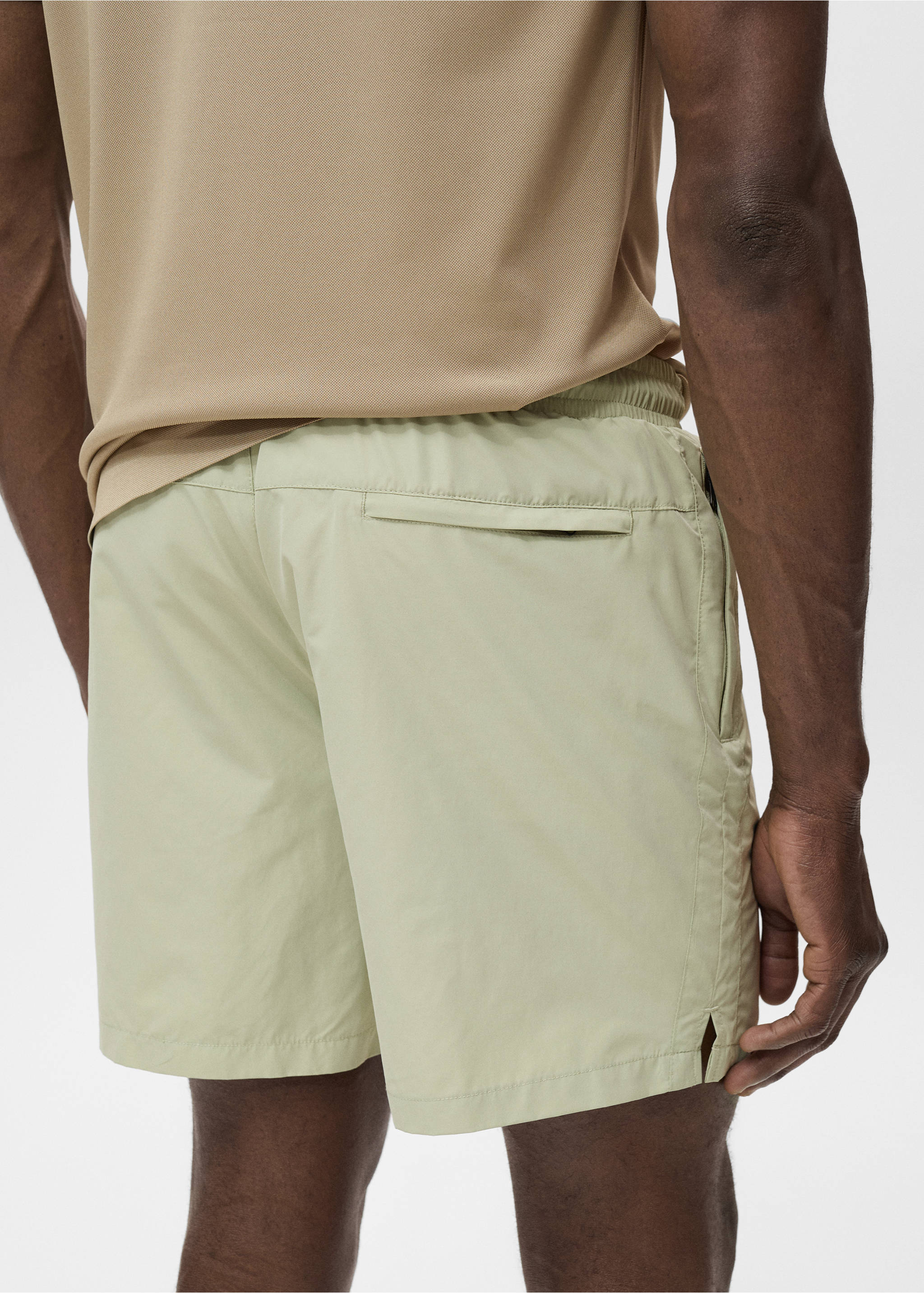 Swimsuit with zip pockets - Details of the article 6, Mint Green. Ref: 17071146-00.