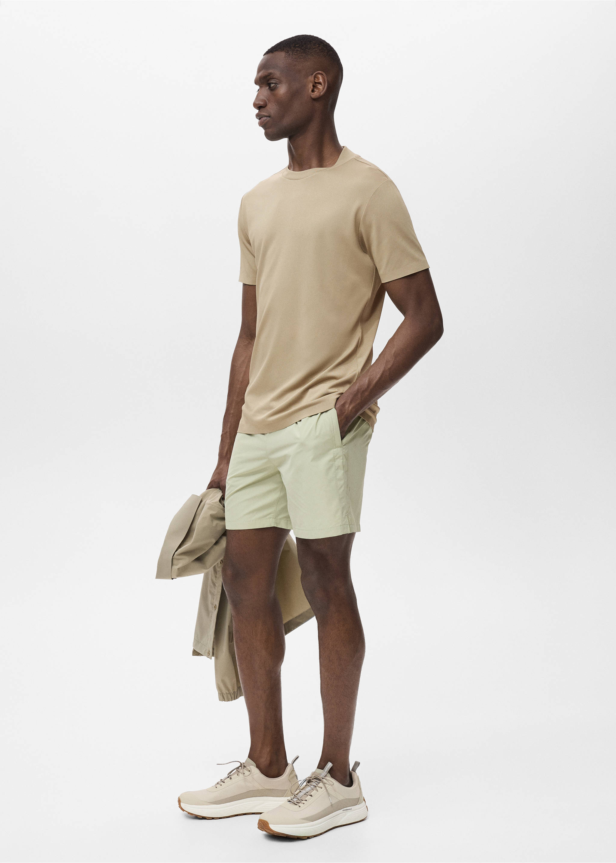 Swimsuit with zip pockets - Details of the article 2, Mint Green. Ref: 17071146-00.