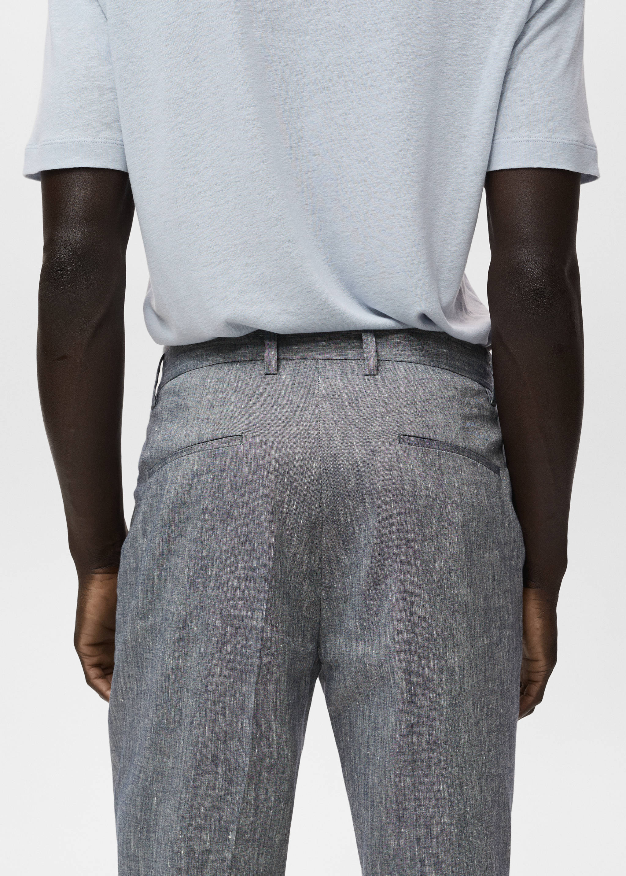 Slim fit linen trousers - Details of the article 6