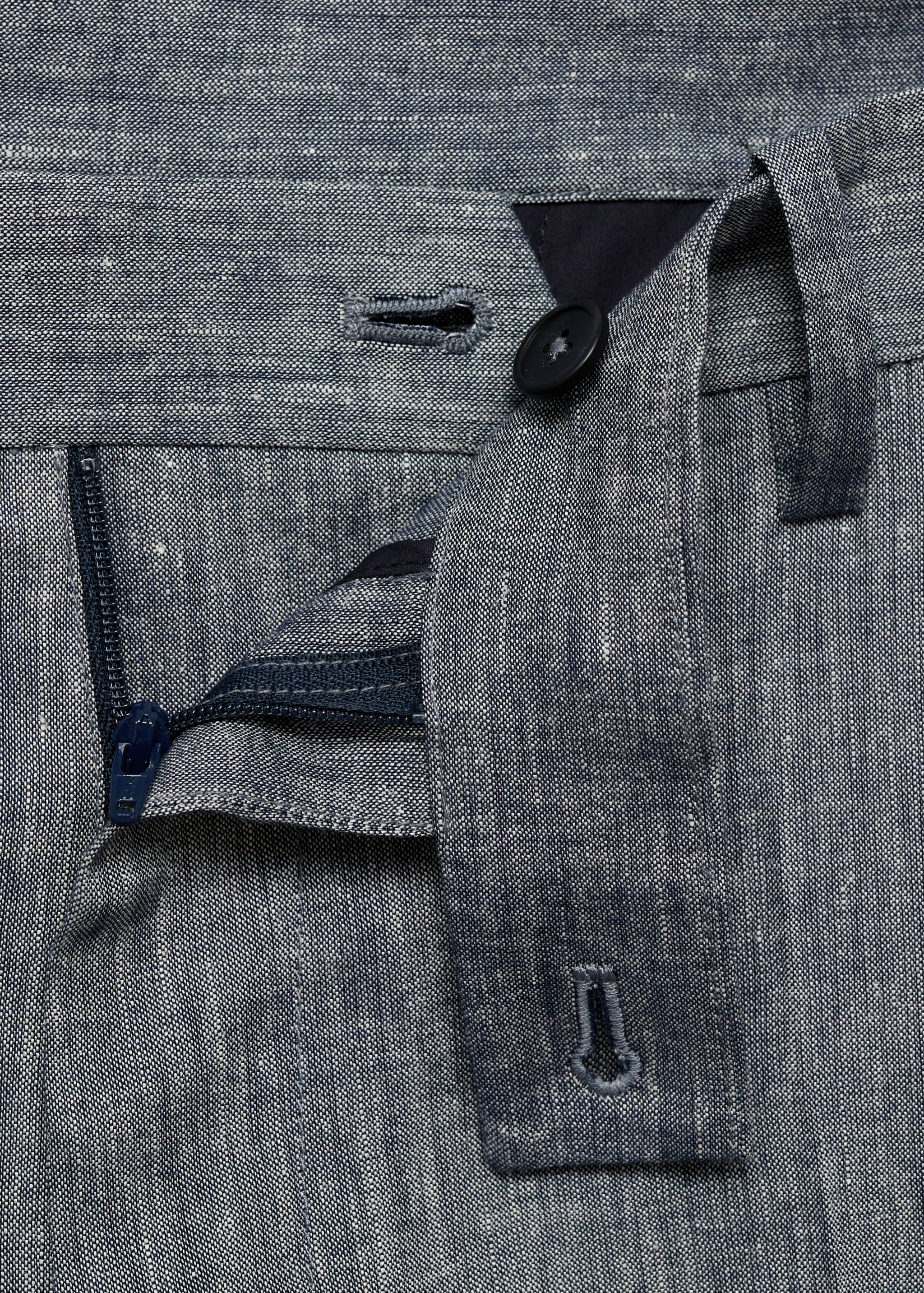 Slim fit linen trousers - Details of the article 0