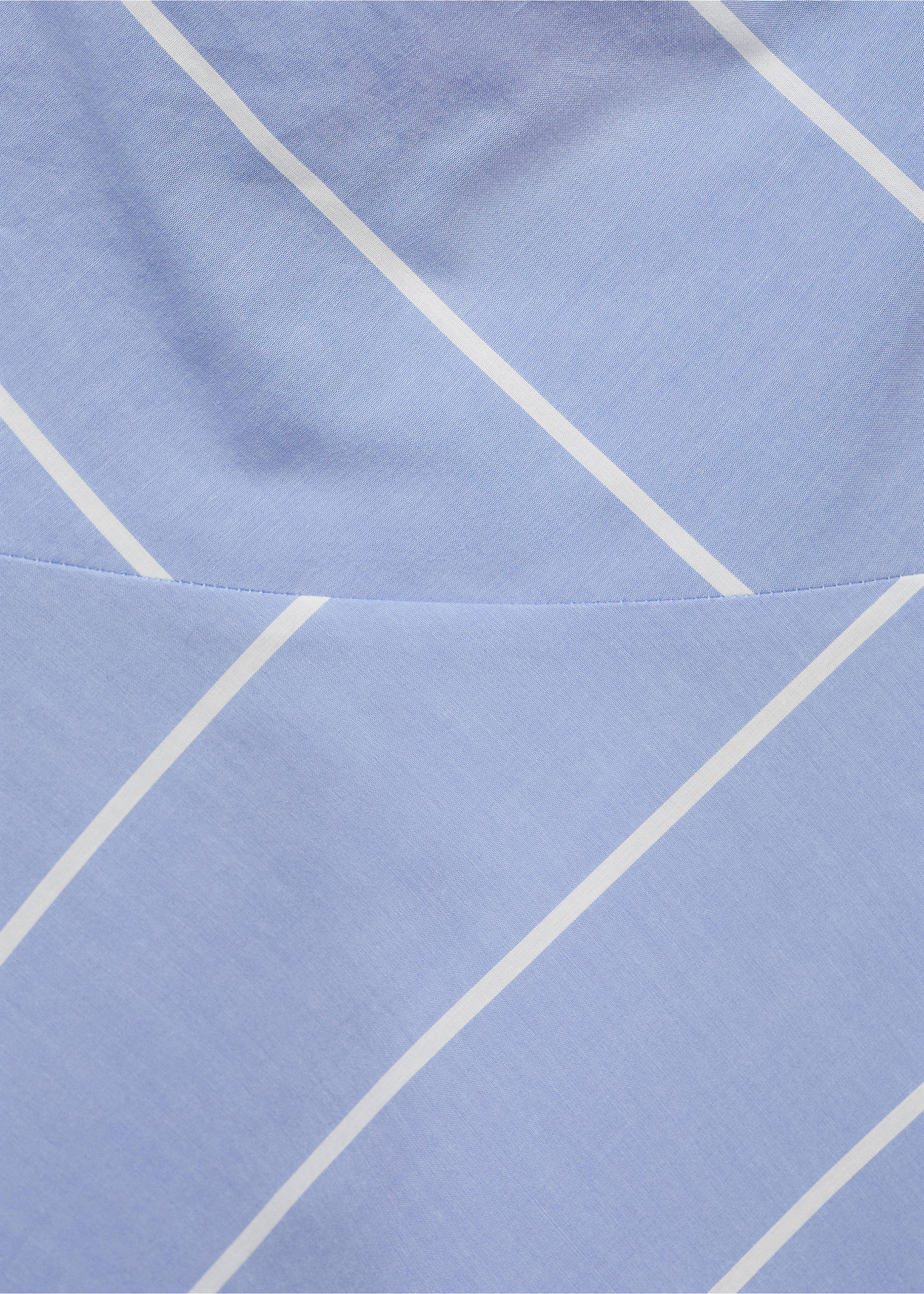 Asymmetrical striped dress with knot - Details of the article 0, Blue. Ref: 17071151-00.