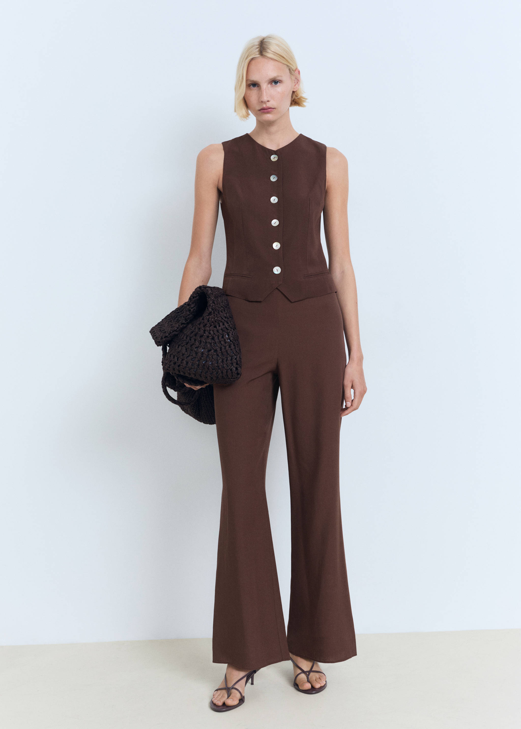 Suit waistcoat with buttons - General plane