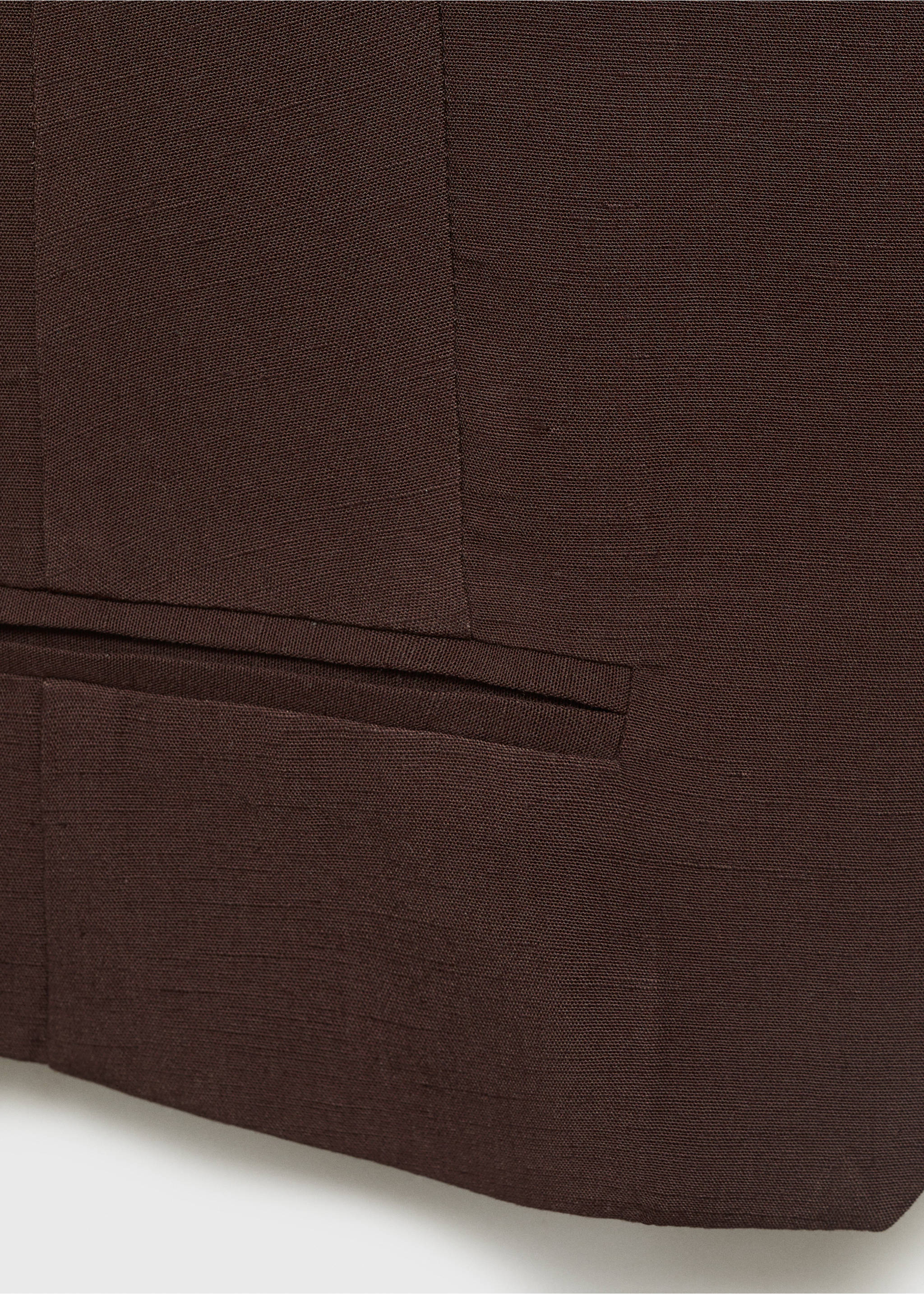 Suit waistcoat with buttons - Details of the article 0, Brown. Ref: 17071152-00.