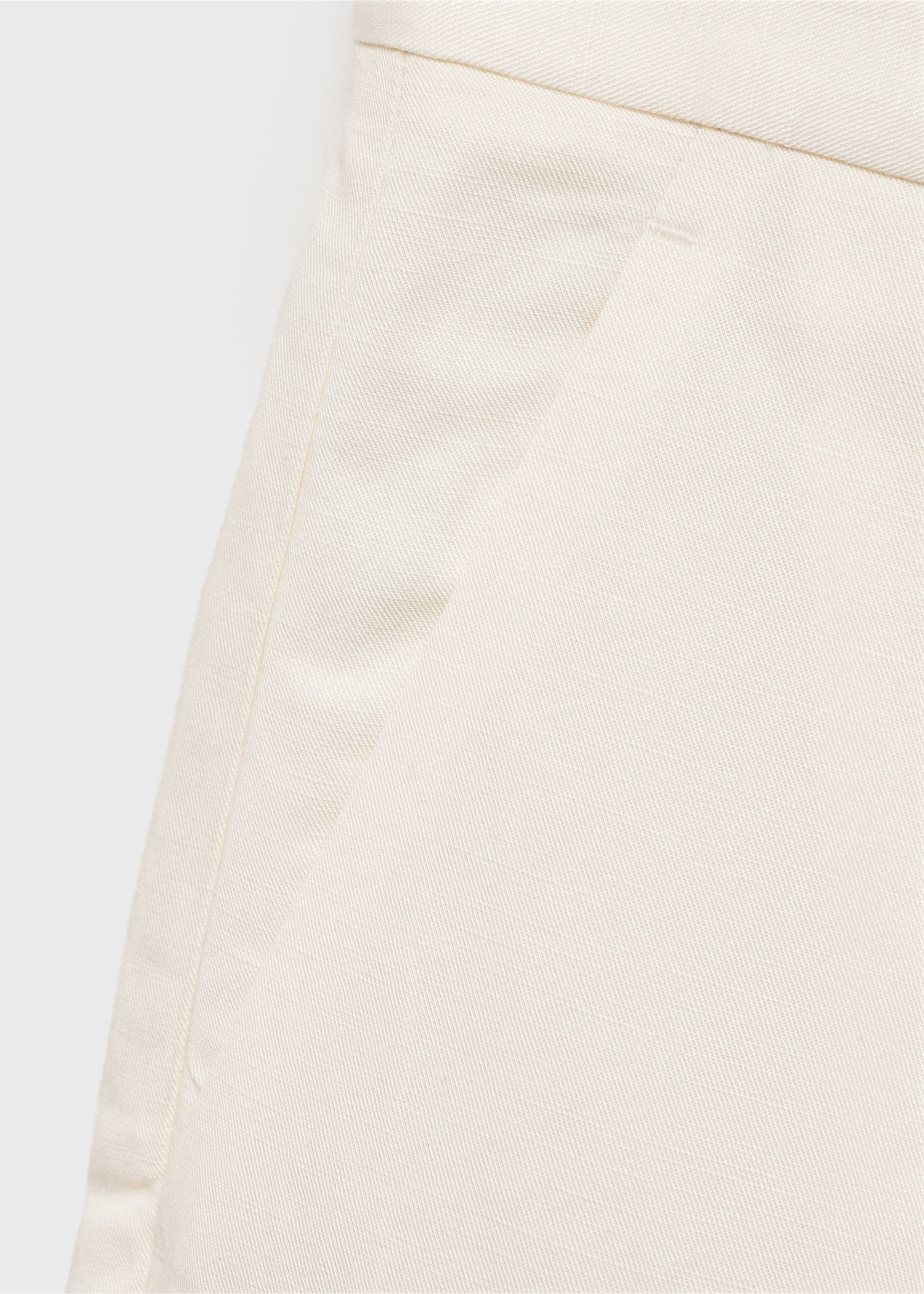 Linen-blend suit bermuda shorts - Details of the article 0, White. Ref: 17071153-00.