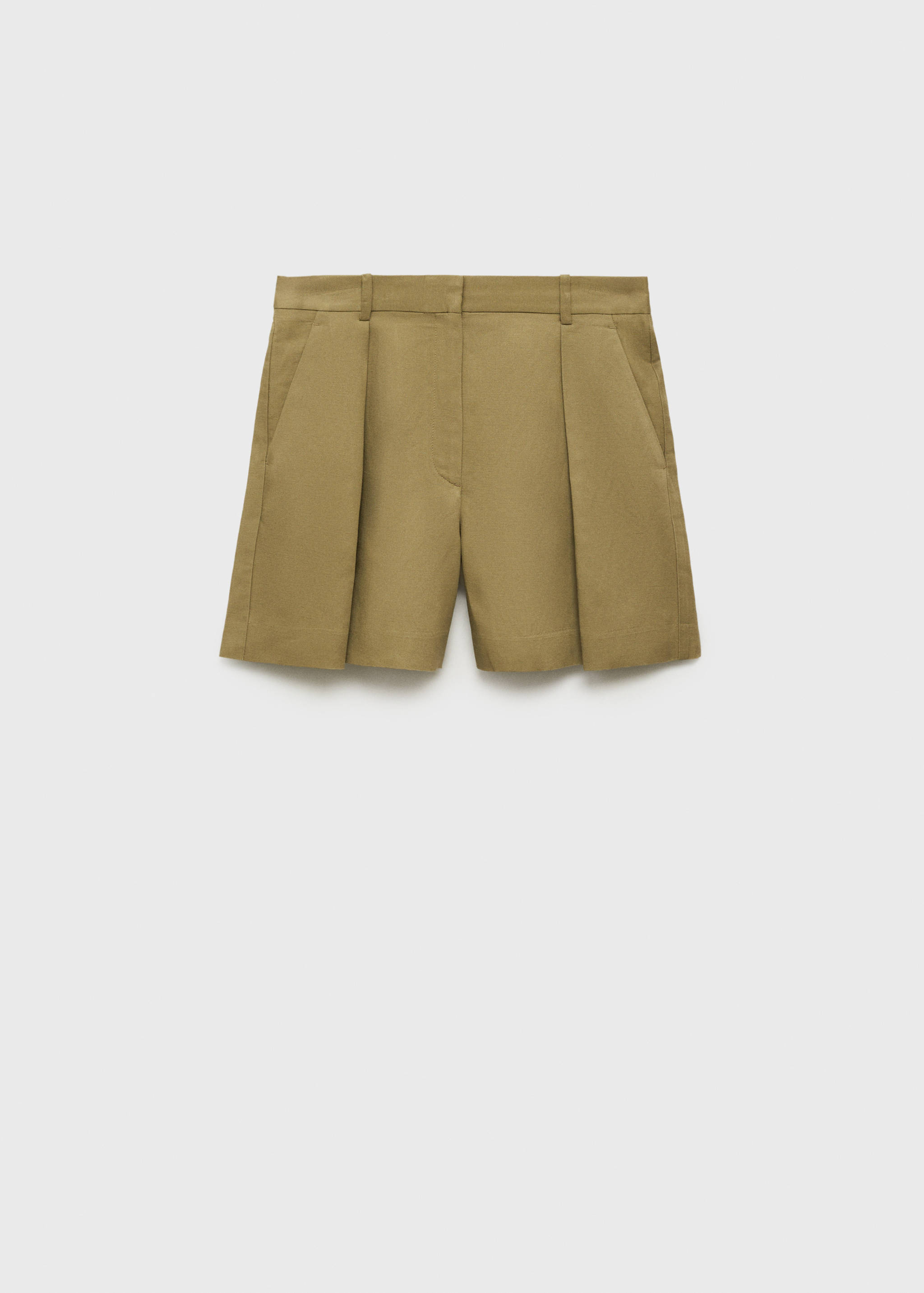 Linen-blend suit bermuda shorts - Article without model