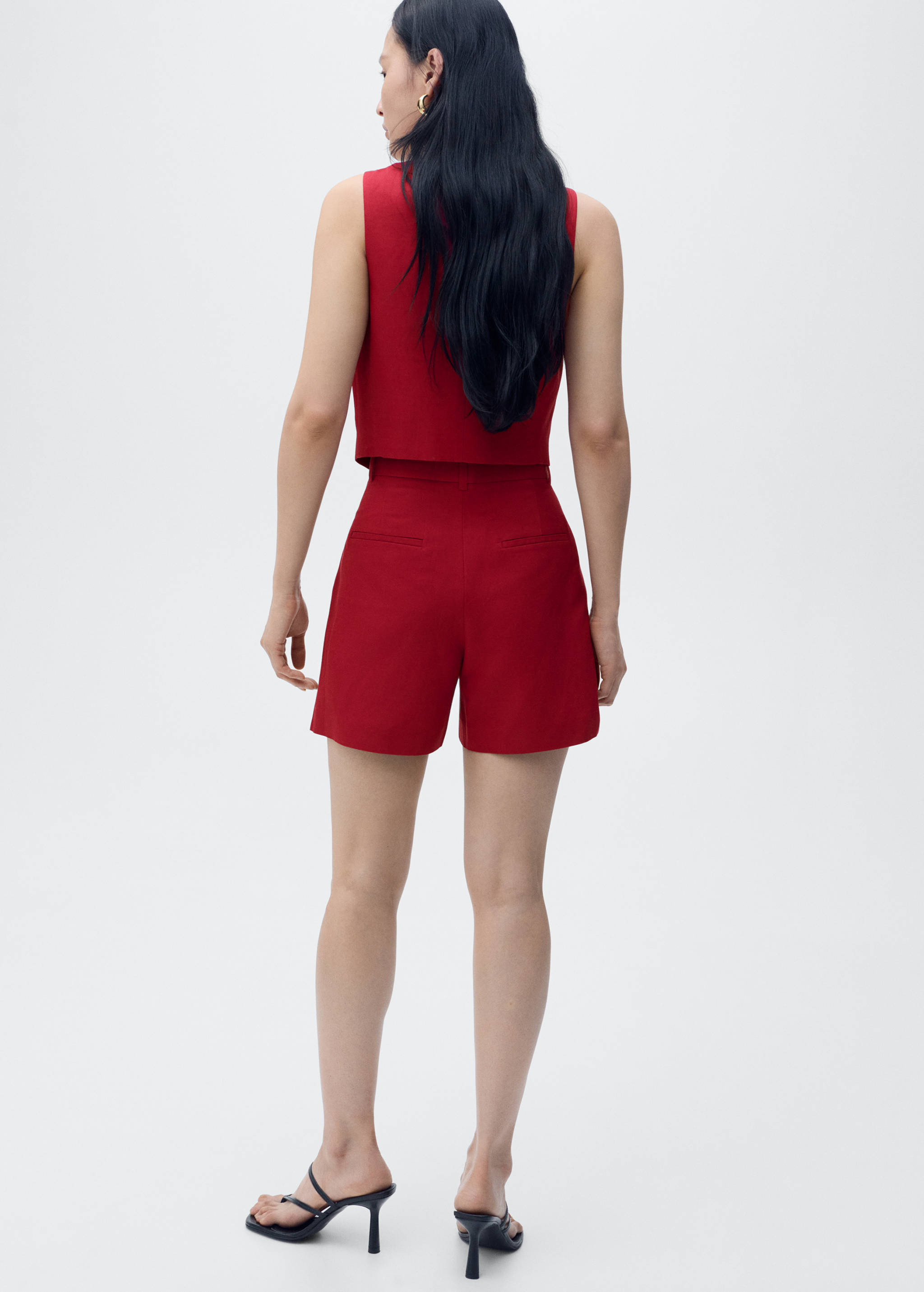 Linen-blend suit bermuda shorts - Reverse of the article