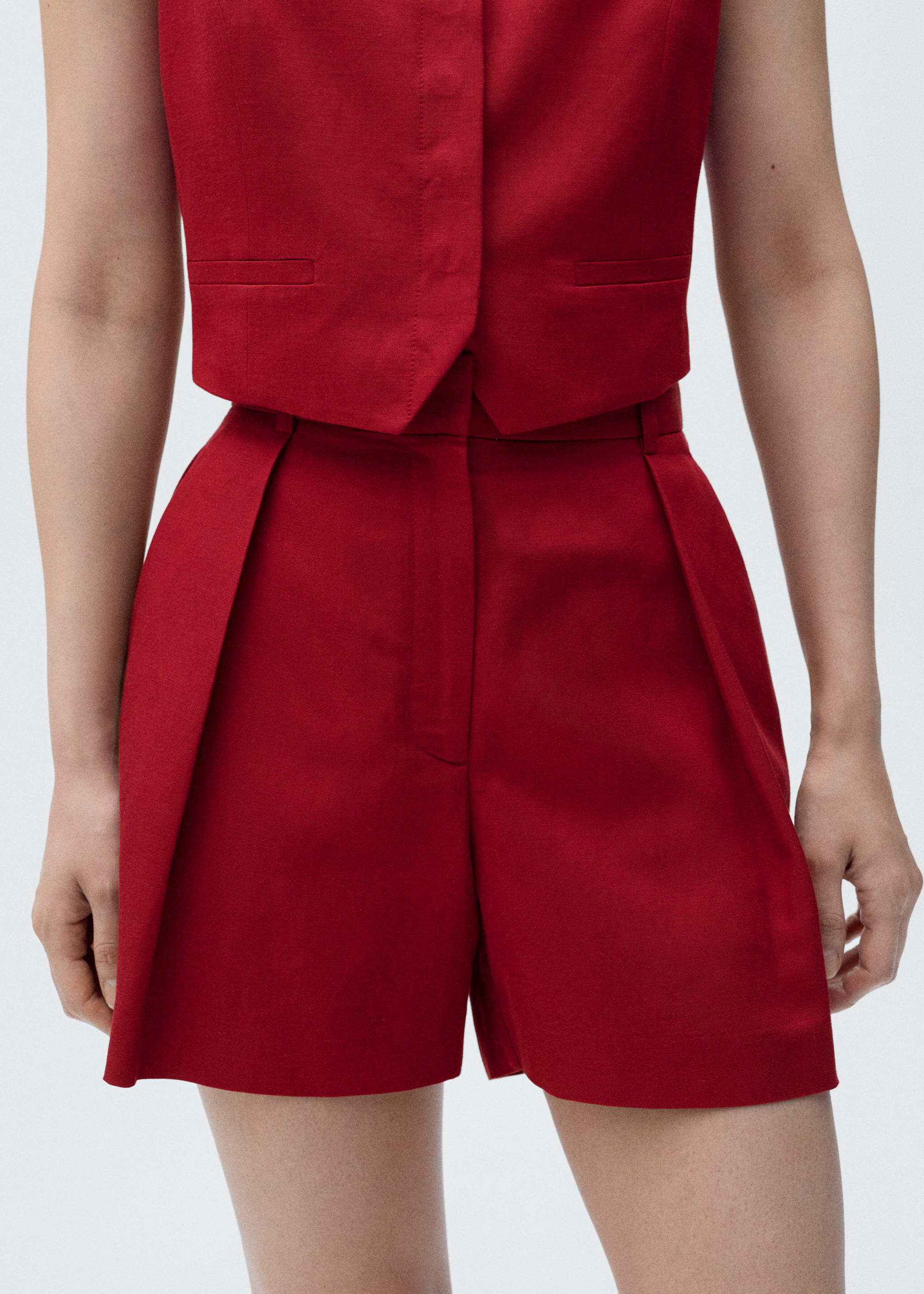 Linen-blend suit bermuda shorts - Details of the article 3