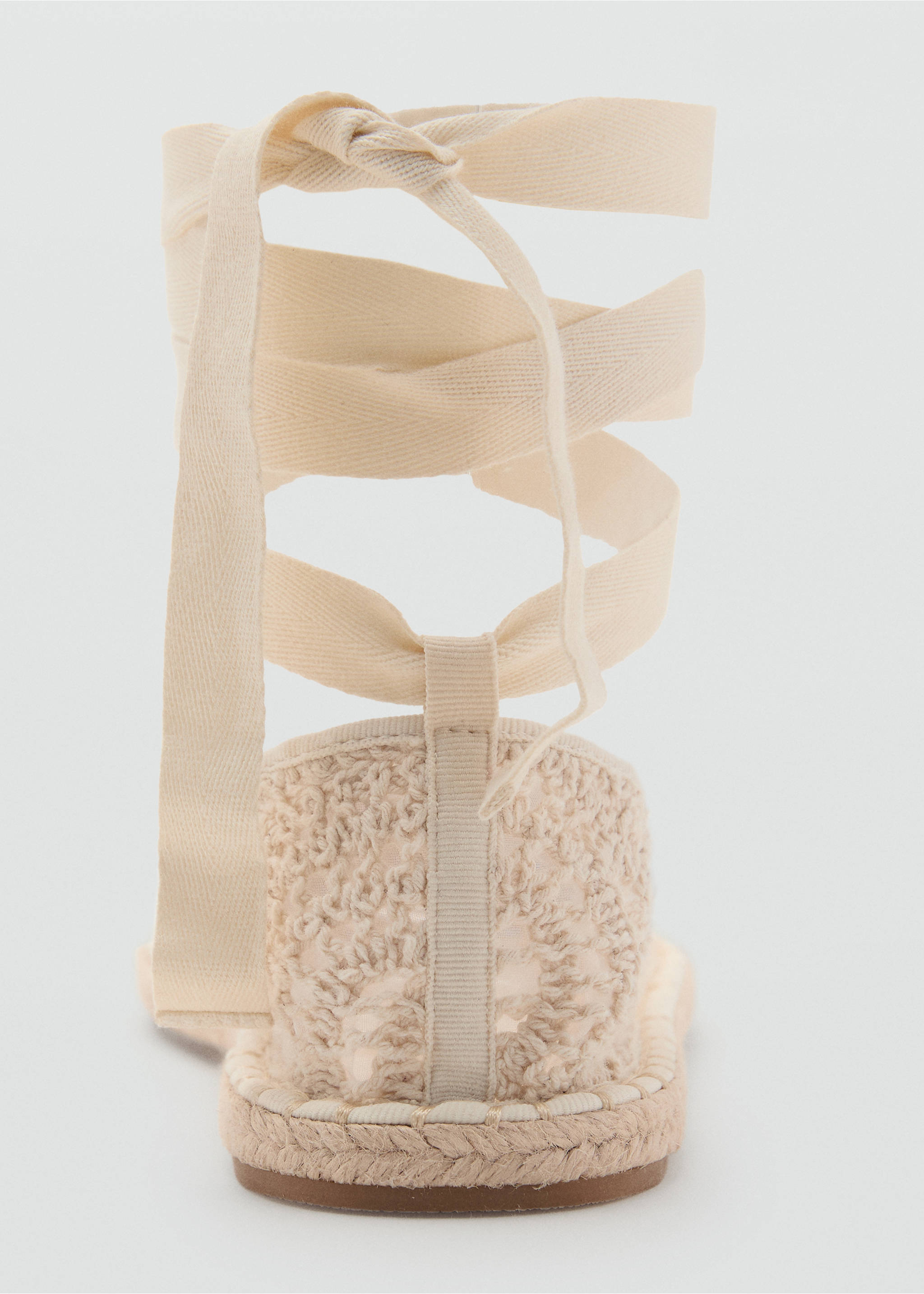 Crochet ballet flats - Details of the article 2, Ecru. Ref: 17071154-00.