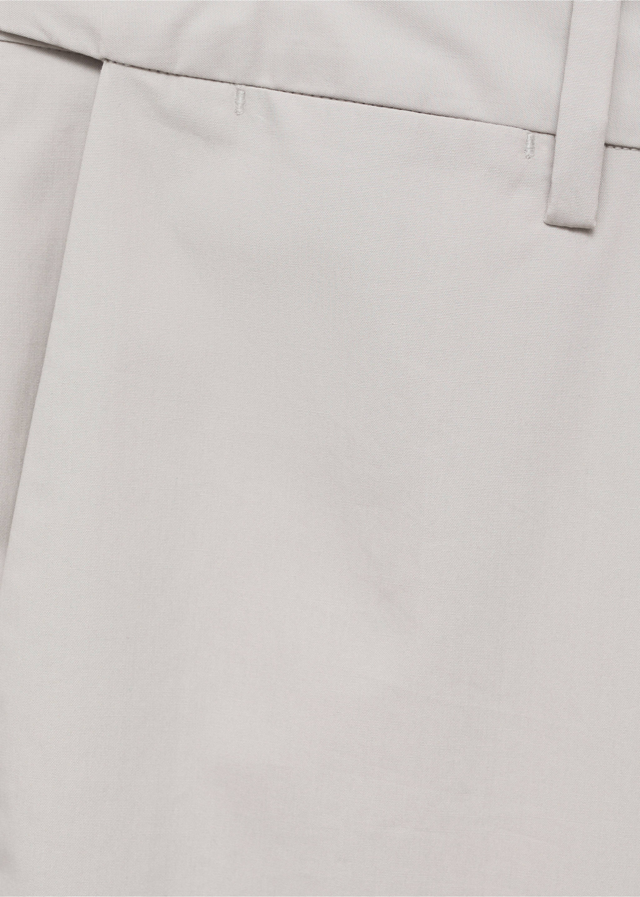 100% slim-fit cotton trousers - Details of the article 0, Ice Grey. Ref: 17071161-00.