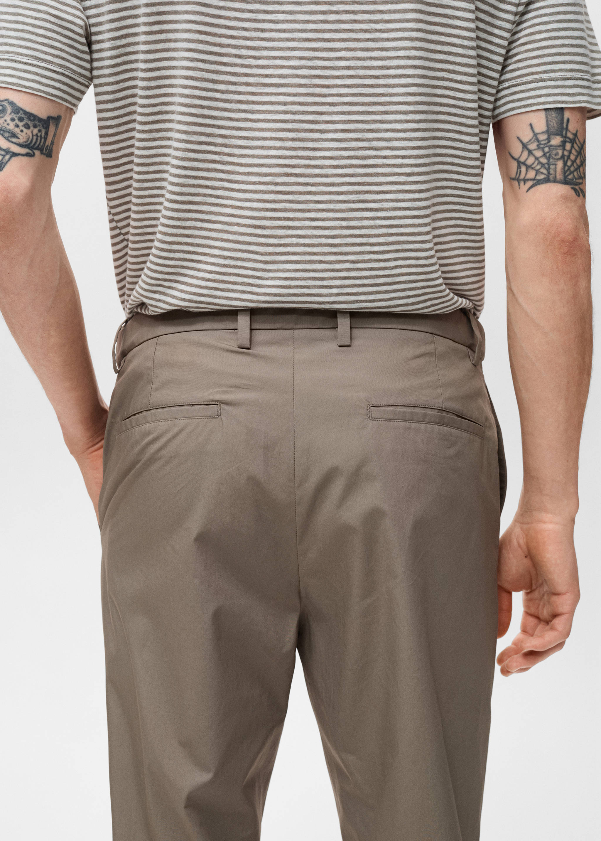 100% slim-fit cotton trousers - Details of the article 3