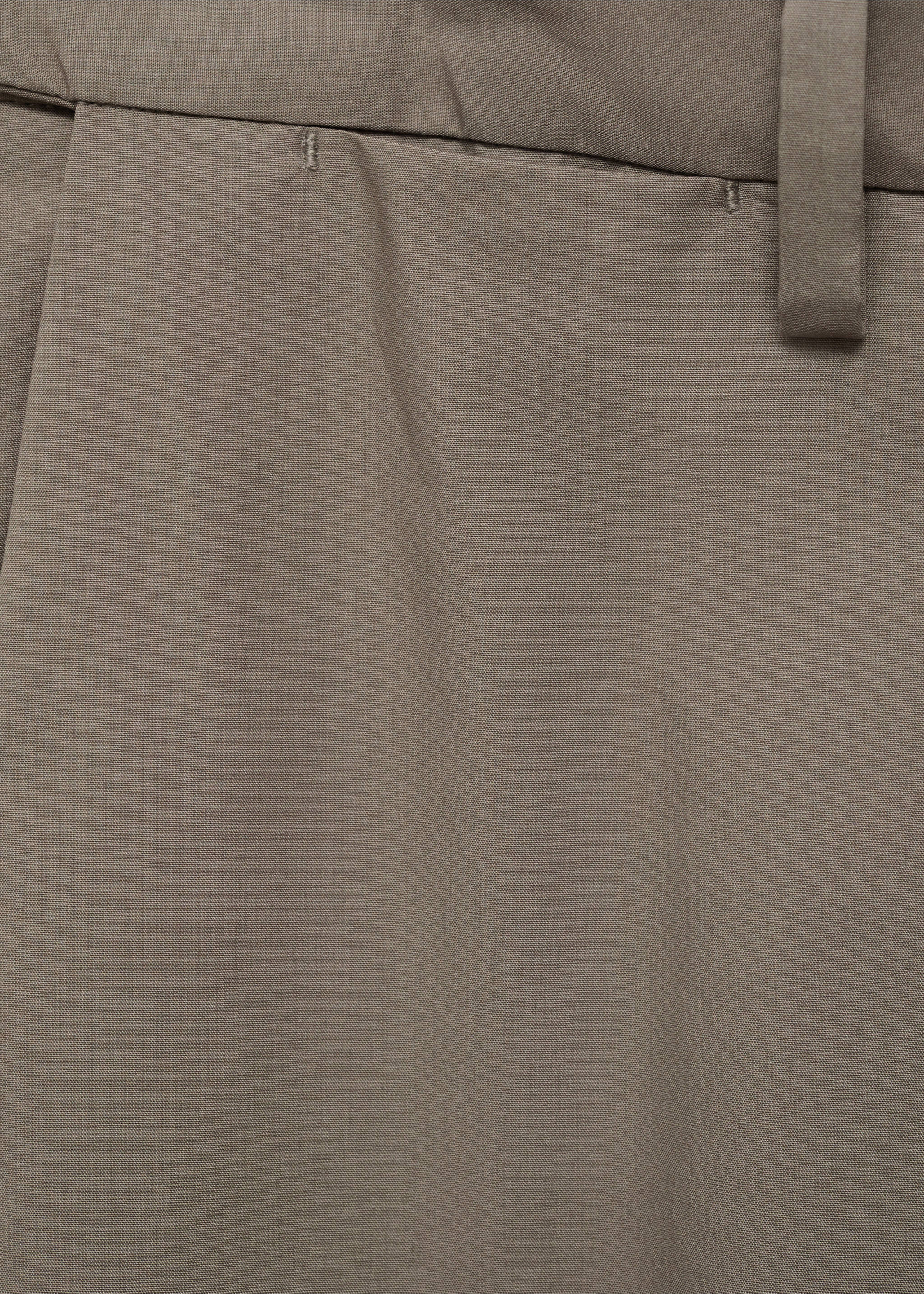 100% slim-fit cotton trousers - Details of the article 0, Brown. Ref: 17071161-00.
