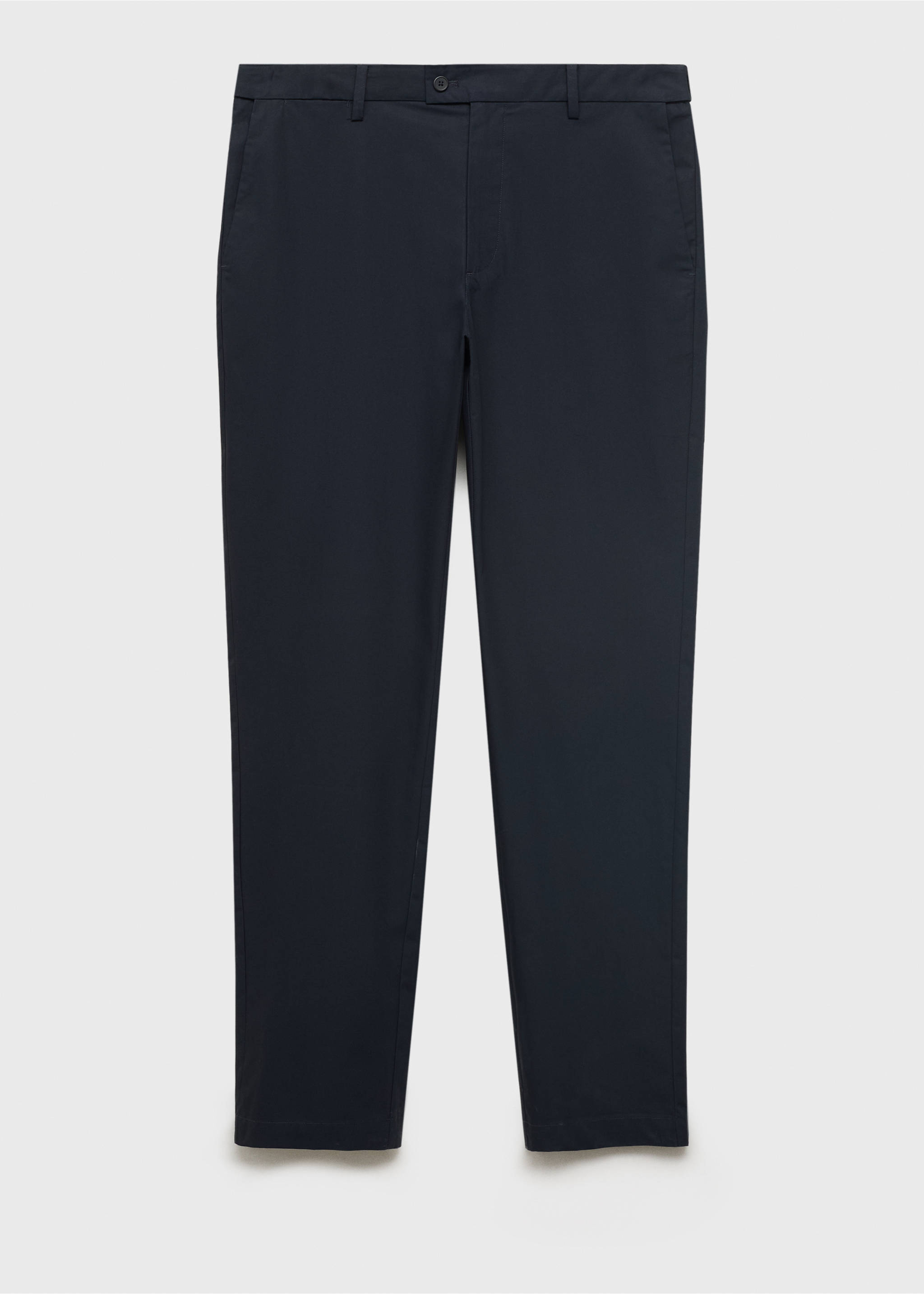 100% slim-fit cotton trousers - Article without model, Navy. Ref: 17071161-00.