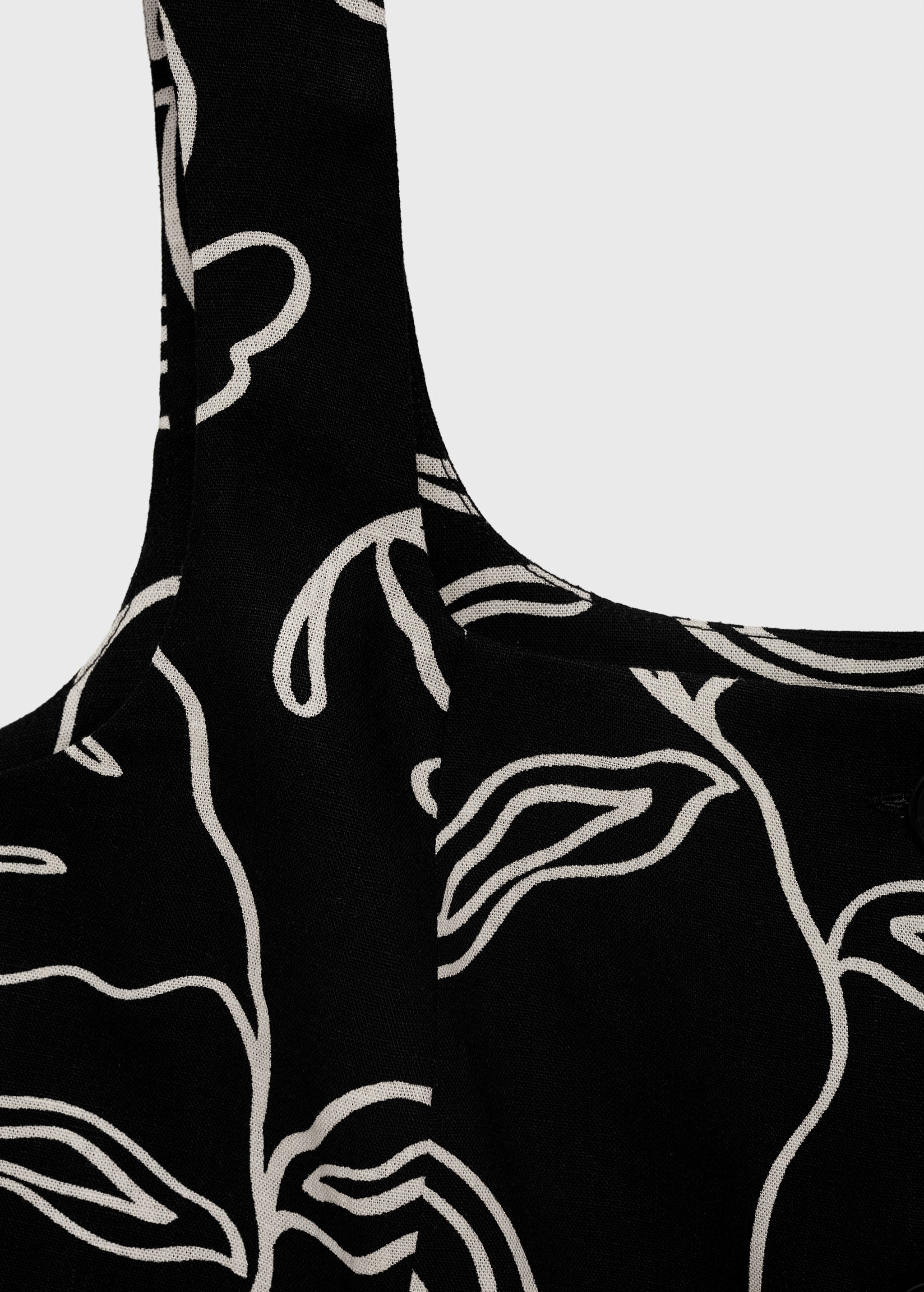 Chaleco traje lino estampado floral - Detalle del artículo 8