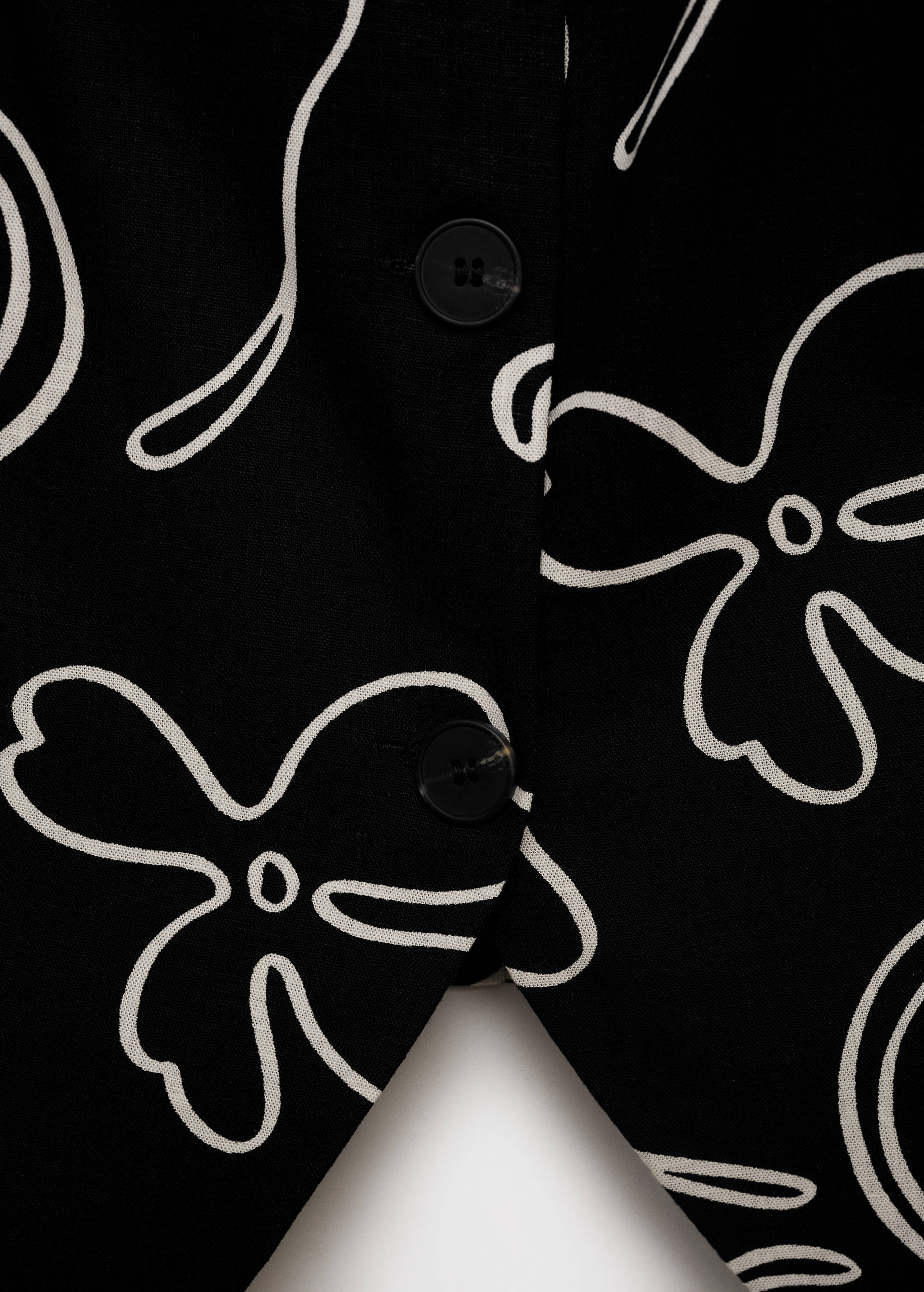 Chaleco traje lino estampado floral - Detalle del artículo 0
