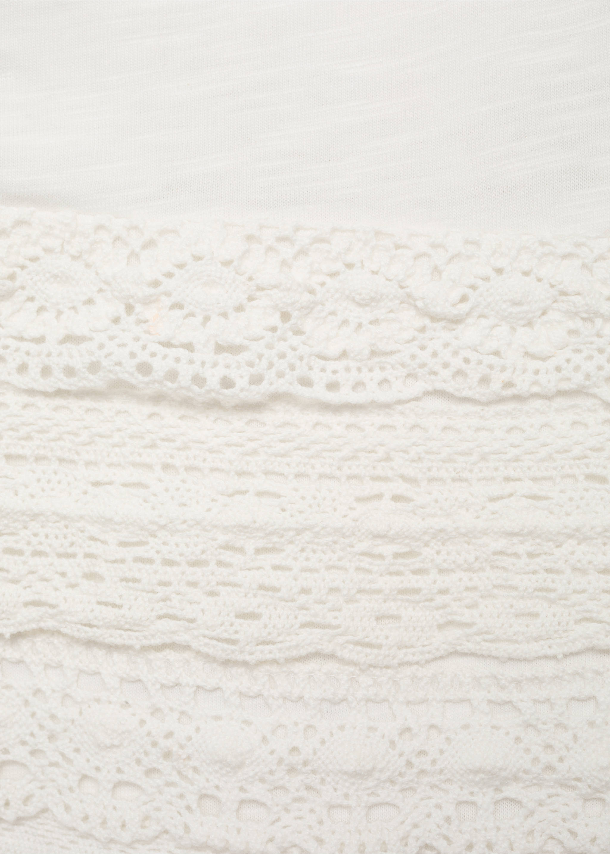 Crochet shorts with ruffles - Details of the article 8, Off White. Ref: 17071164-00.