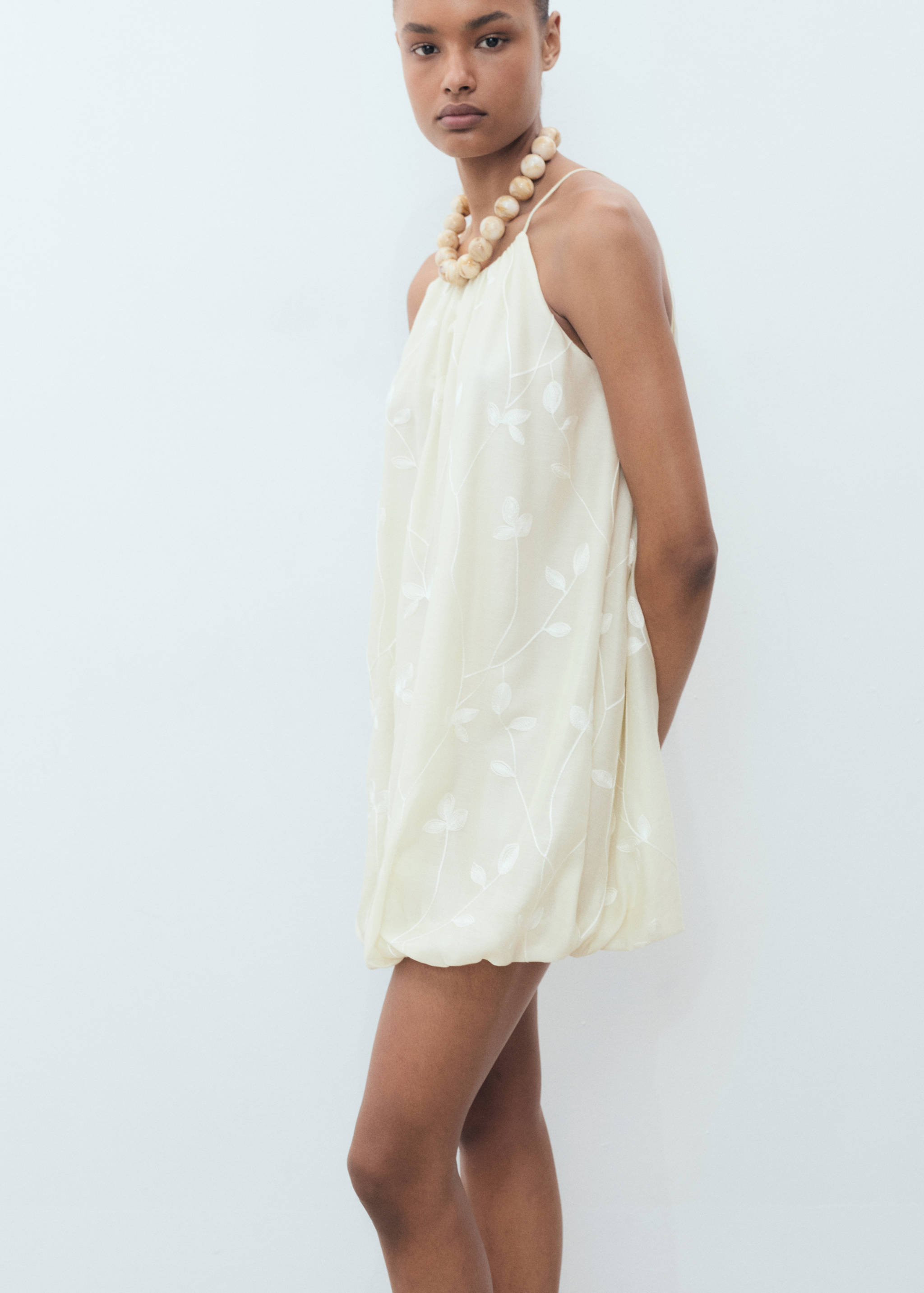 Balloon halter dress - Women | MANGO OUTLET USA