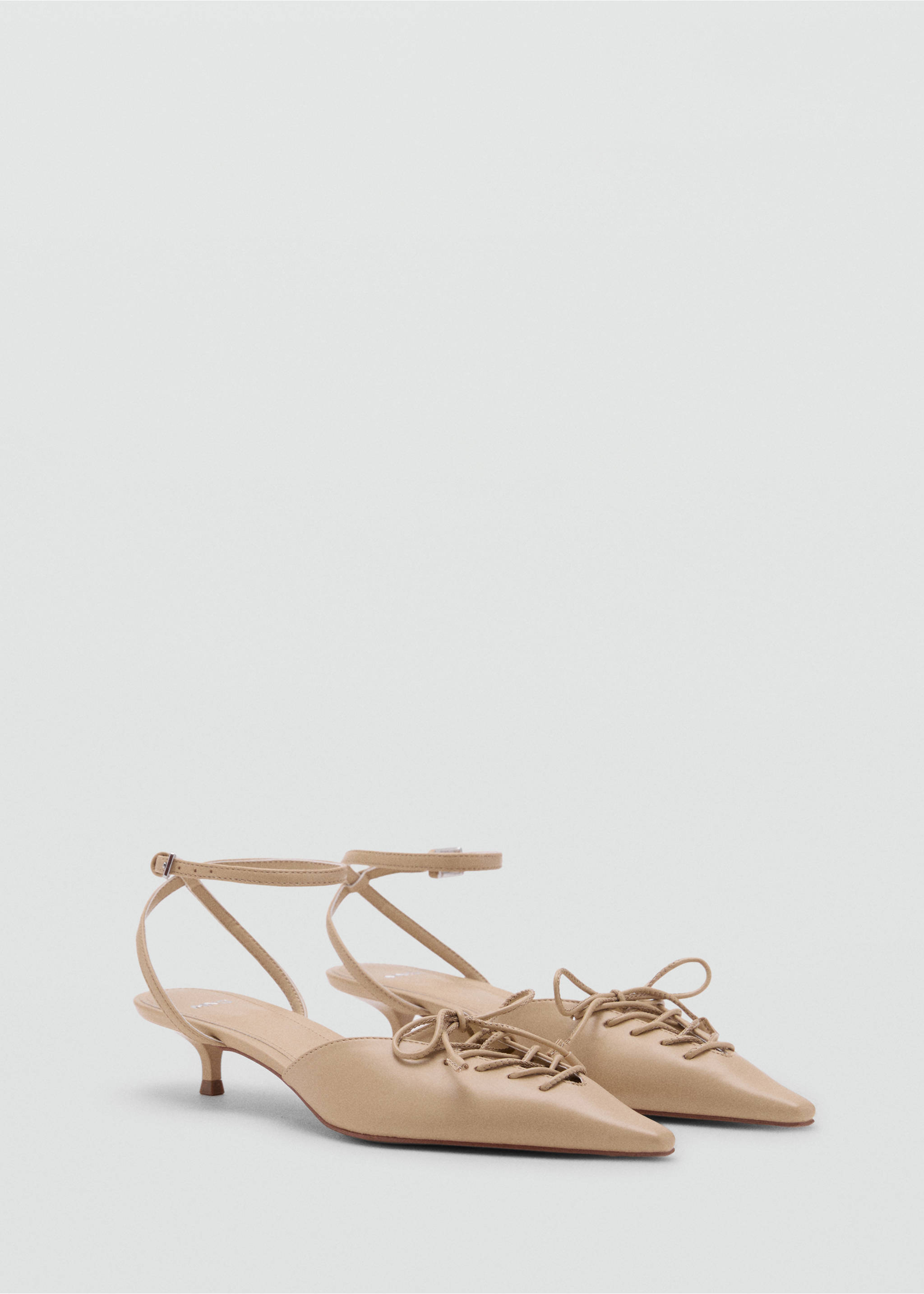 Pumps mit Kordel - Mittlere Ansicht, Nude. Ref: 17071173-00.